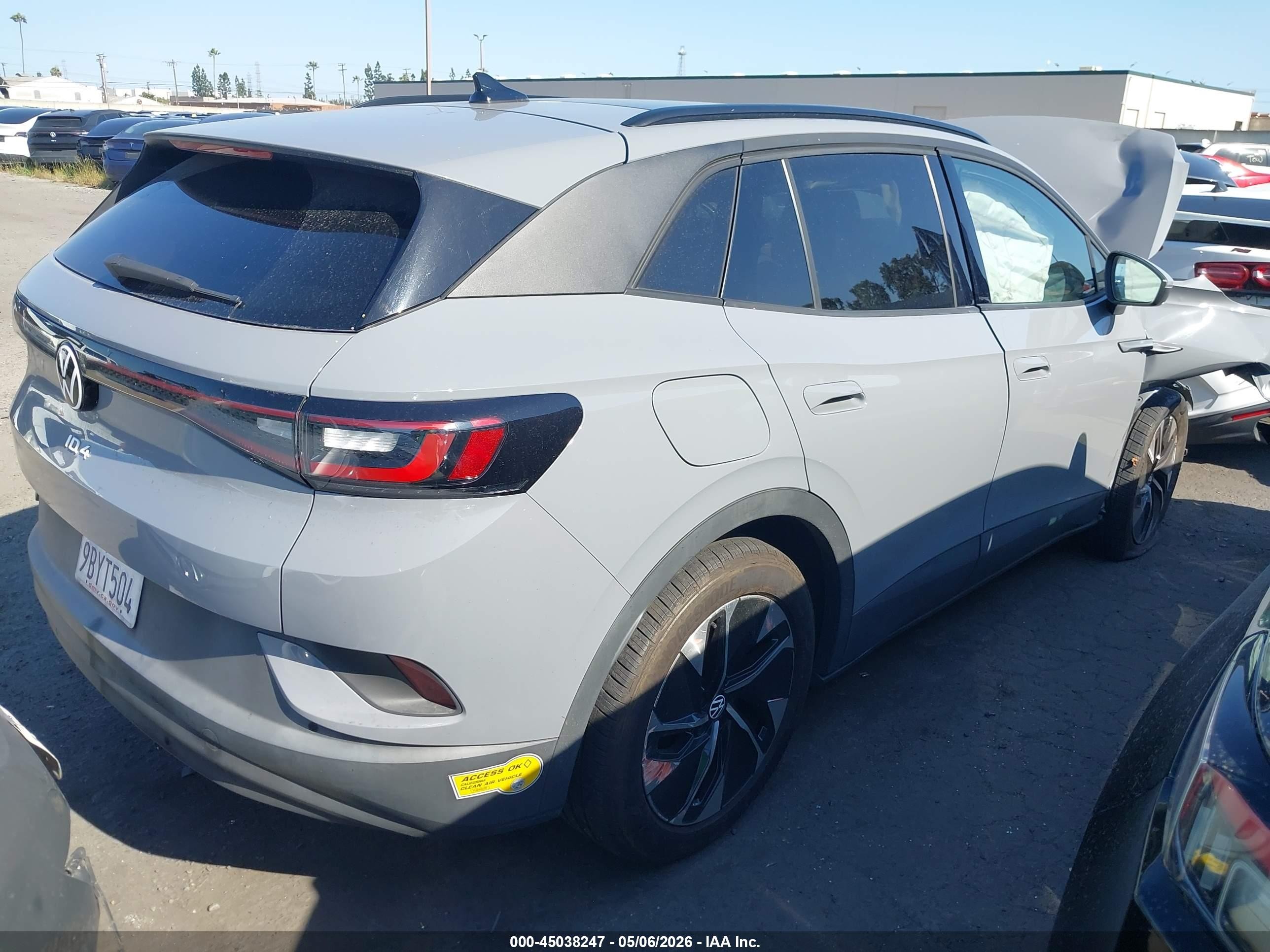 2022 Volkswagen Id.4 Pro S Gray vin: WVGTMPE23NP040653