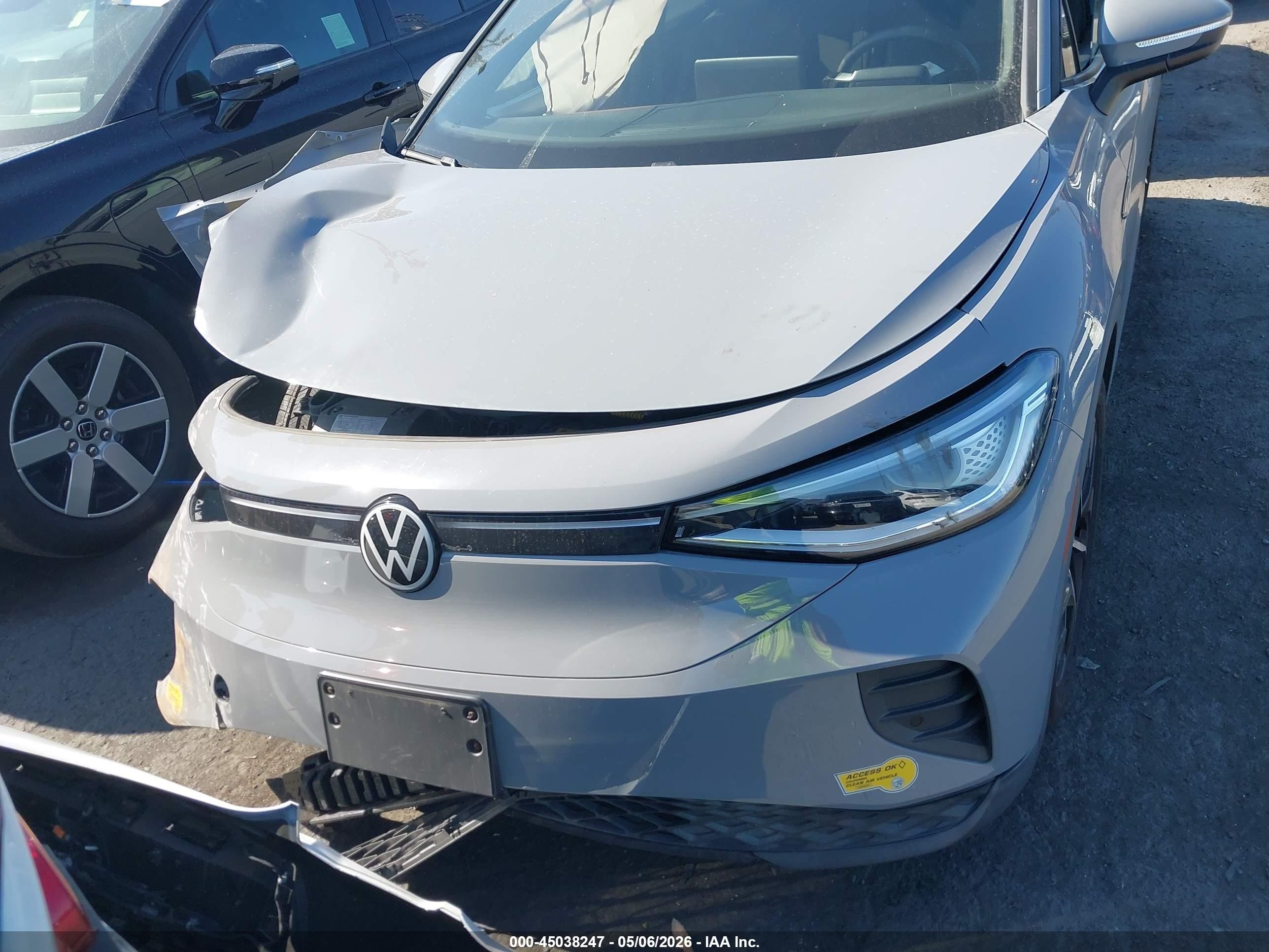 2022 Volkswagen Id.4 Pro S Gray vin: WVGTMPE23NP040653