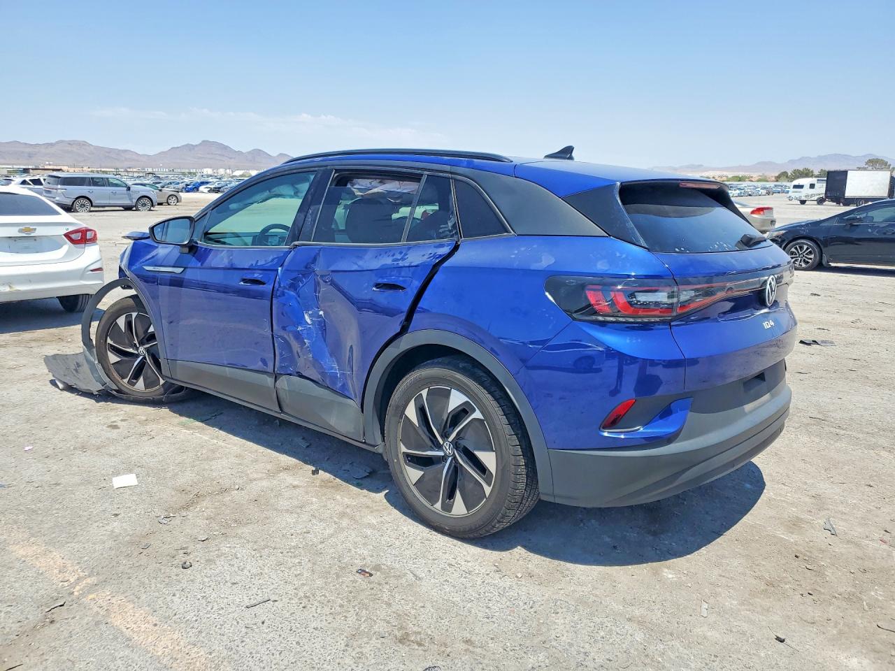 2021 Volkswagen Id.4 Pro S Blue vin: WVGTMPE25MP026753