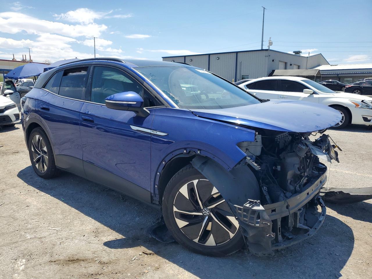 2021 Volkswagen Id.4 Pro S Blue vin: WVGTMPE25MP026753