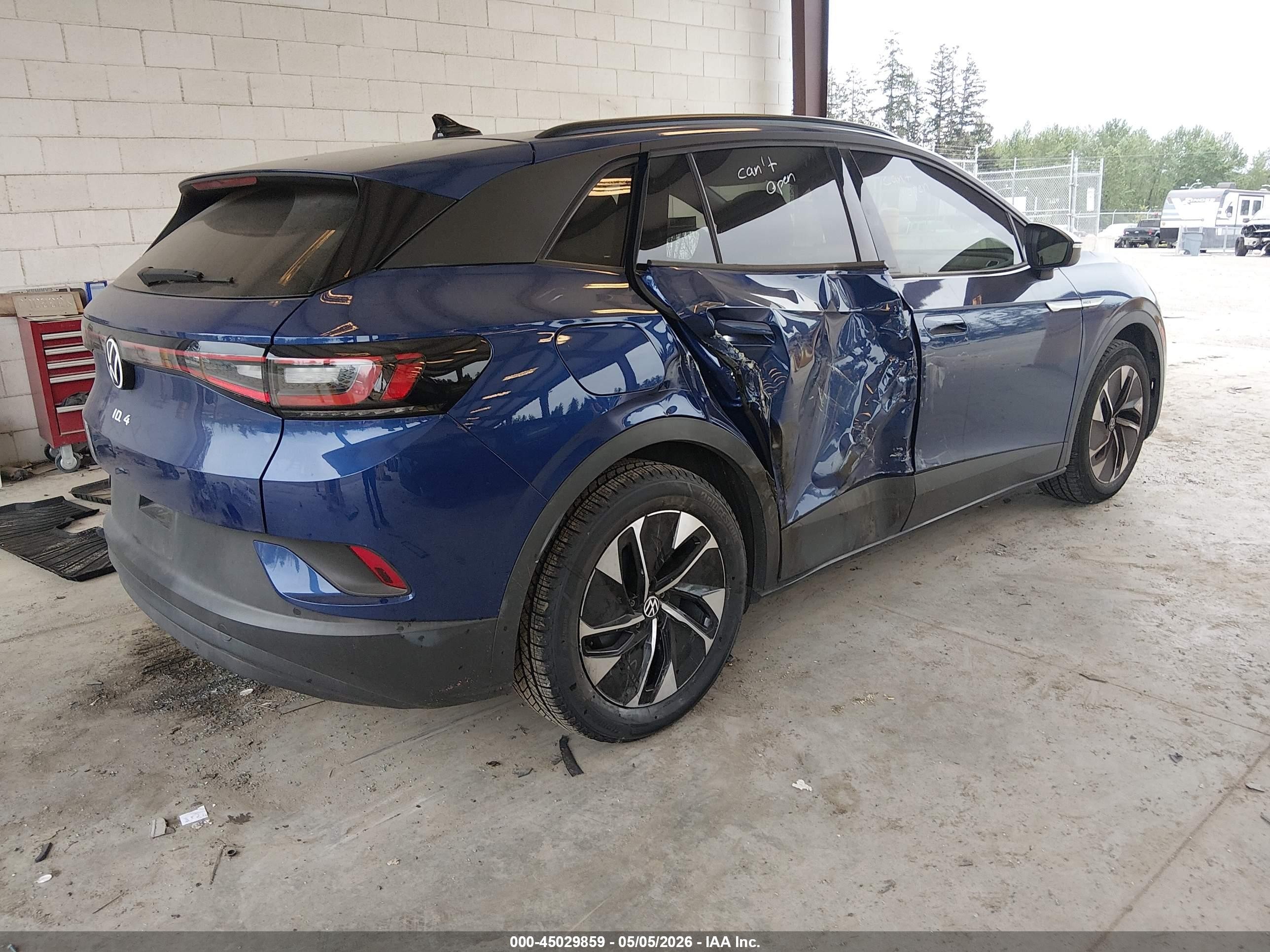 2021 Volkswagen Id.4 Pro S Blue vin: WVGTMPE25MP033895