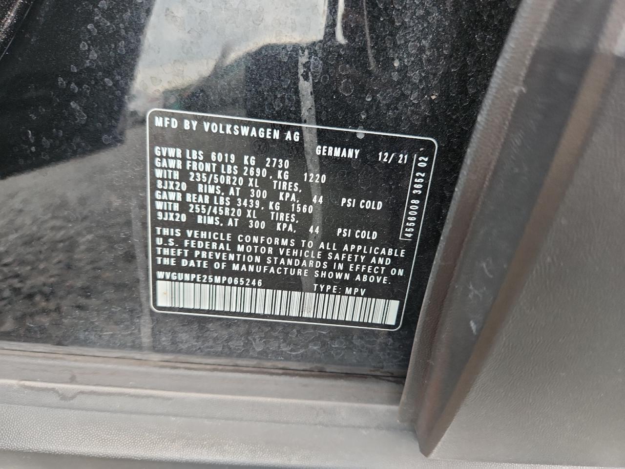 2021 Volkswagen Id.4 Pro S Черный vin: WVGUNPE25MP065246