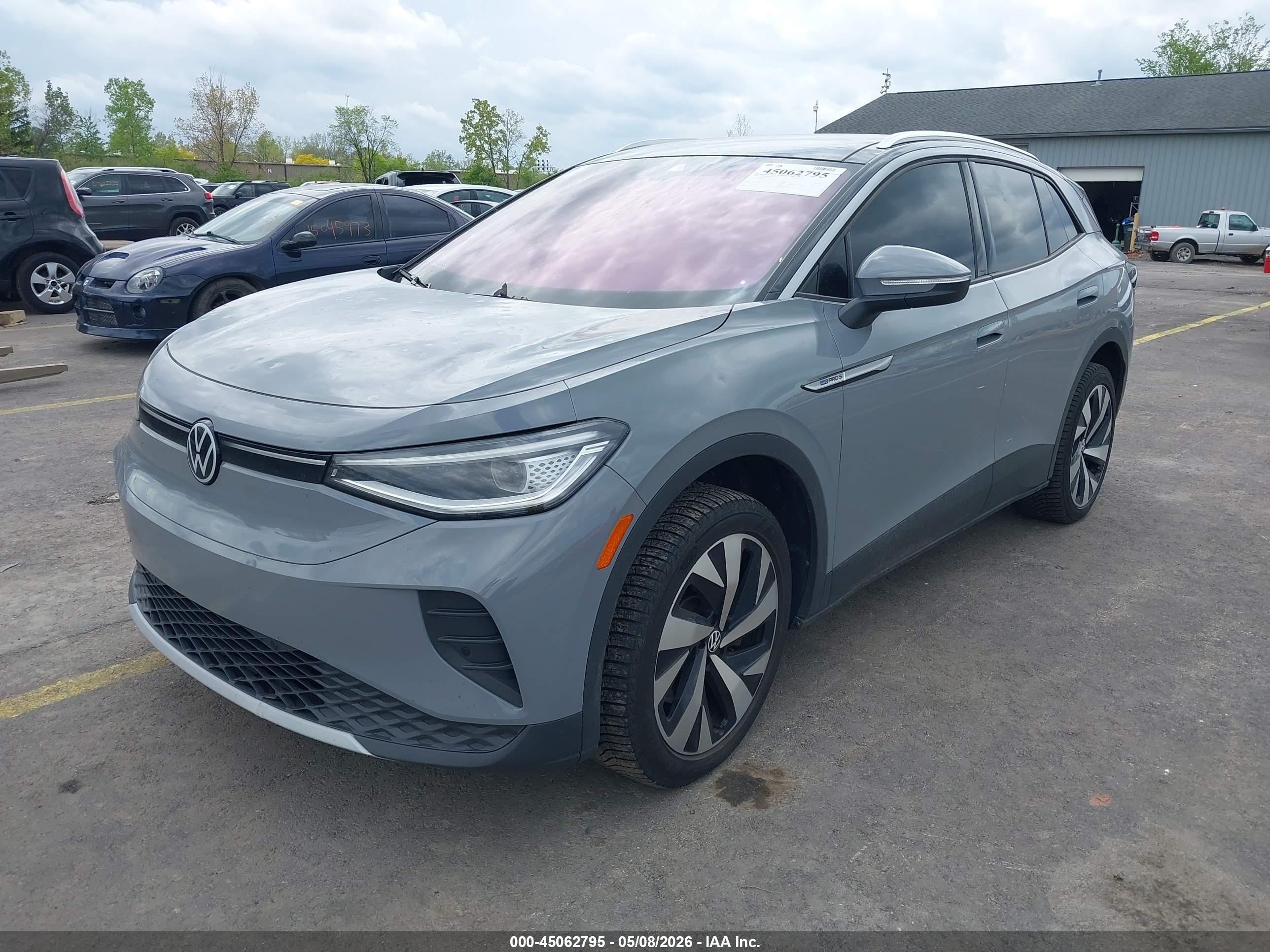 2021 Volkswagen Id.4 Awd Pro S Gray vin: WVGUNPE29MP063578
