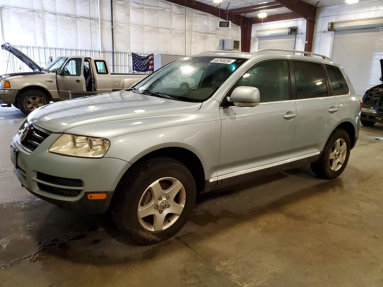 2007 Volkswagen Touareg V6 Blue vin: WVGZE77L57D023502