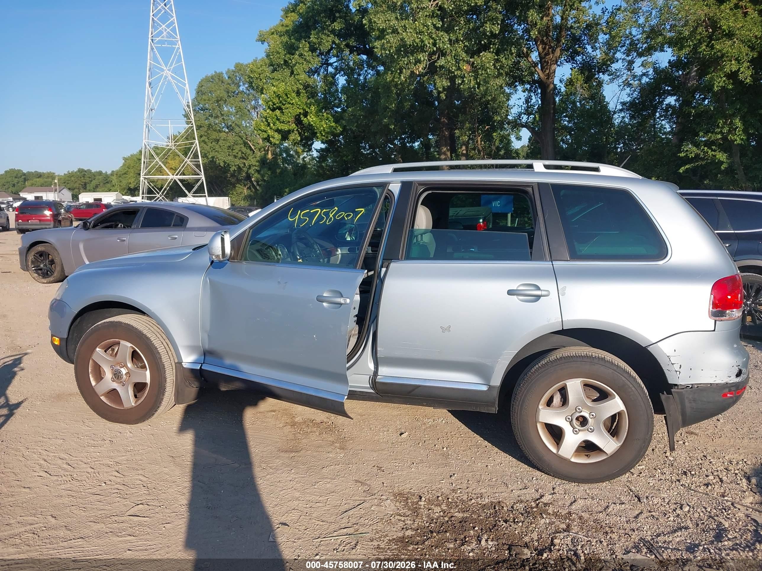 2007 Volkswagen Touareg V6 Silver vin: WVGZE77L67D027641