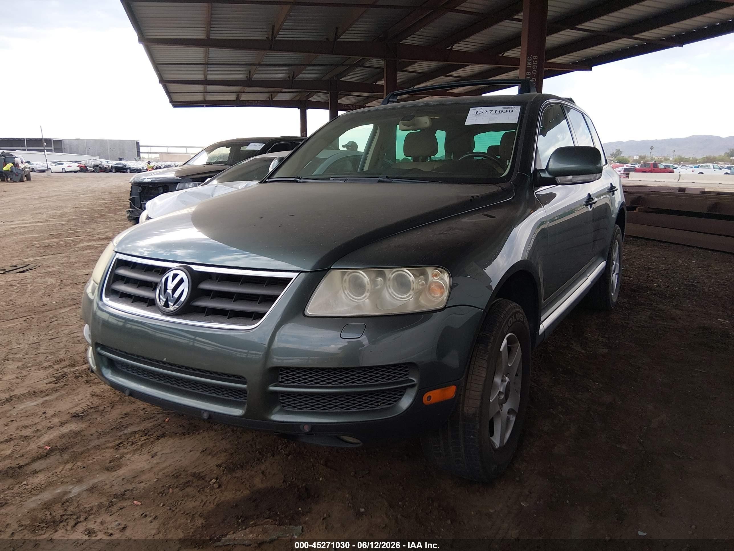 2005 Volkswagen Touareg V6/v6 (a6) Green vin: WVGZG77L05D037542
