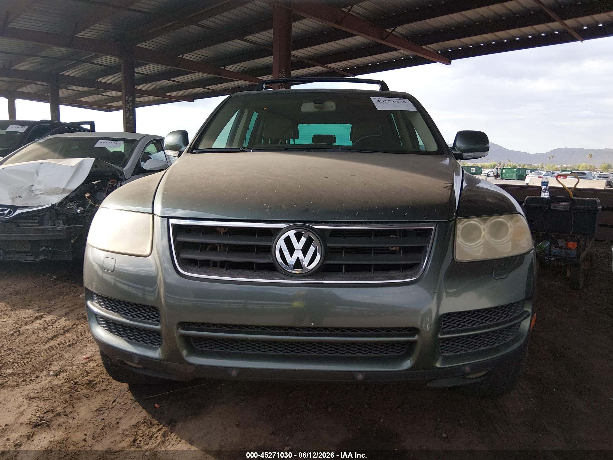 2005 Volkswagen Touareg V6/v6 (a6) Green vin: WVGZG77L05D037542