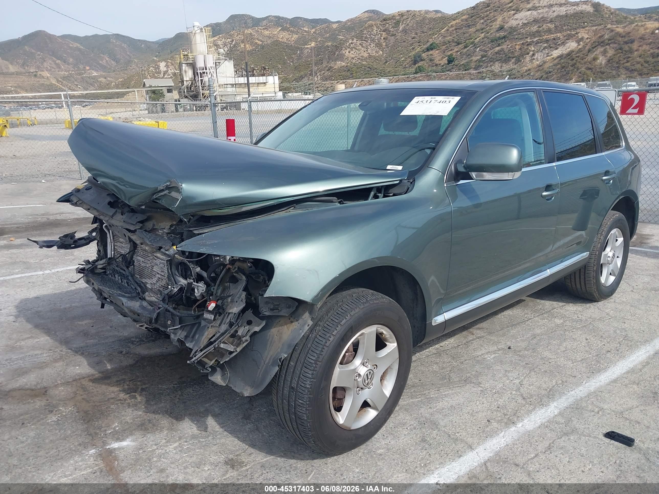 2006 Volkswagen Touareg V6 Green vin: WVGZG77L16D004230