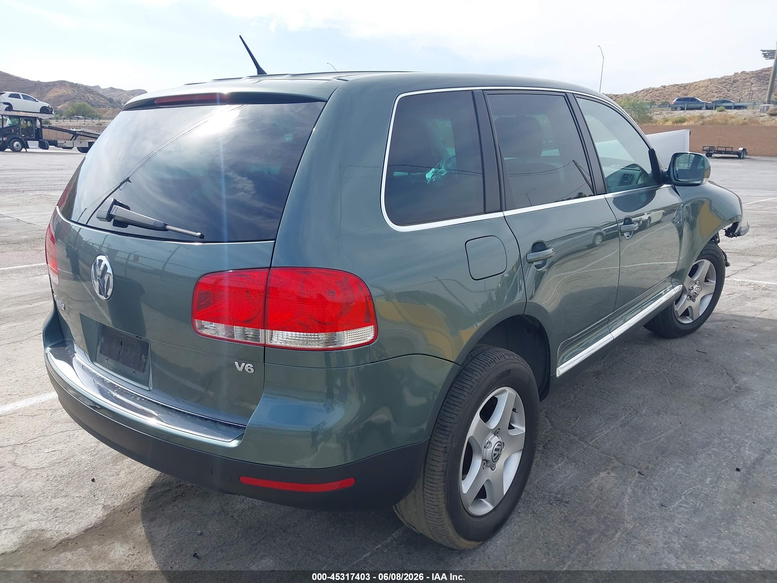 2006 Volkswagen Touareg V6 Green vin: WVGZG77L16D004230