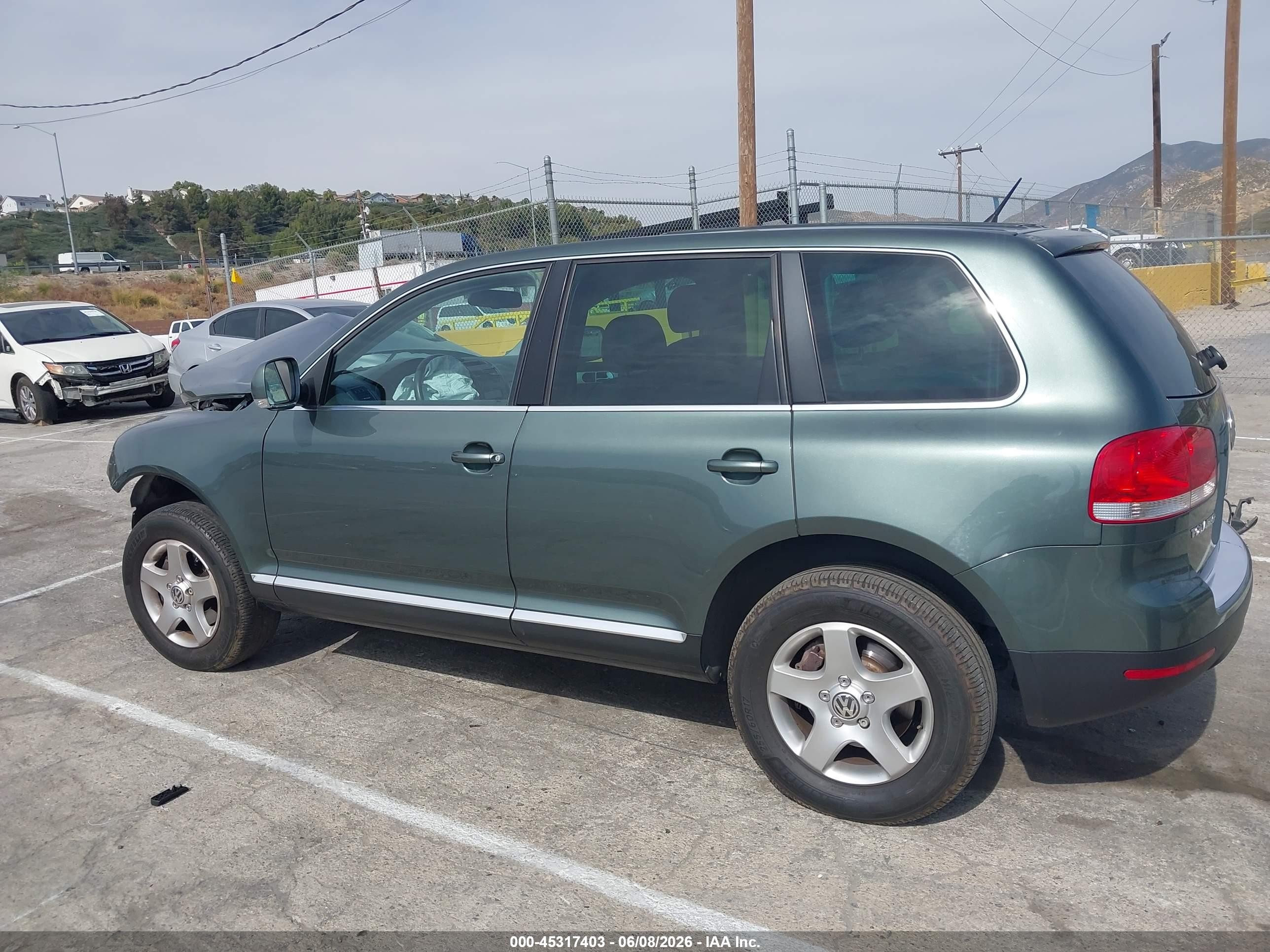 2006 Volkswagen Touareg V6 Green vin: WVGZG77L16D004230