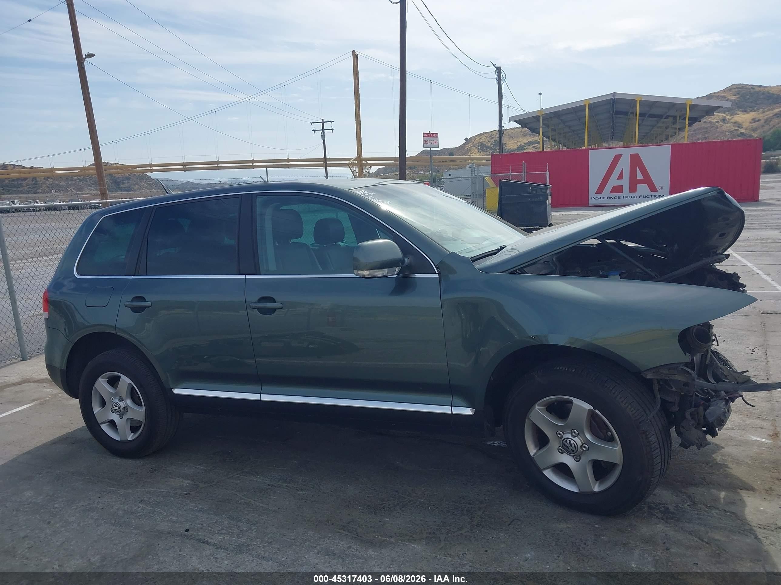 2006 Volkswagen Touareg V6 Green vin: WVGZG77L16D004230