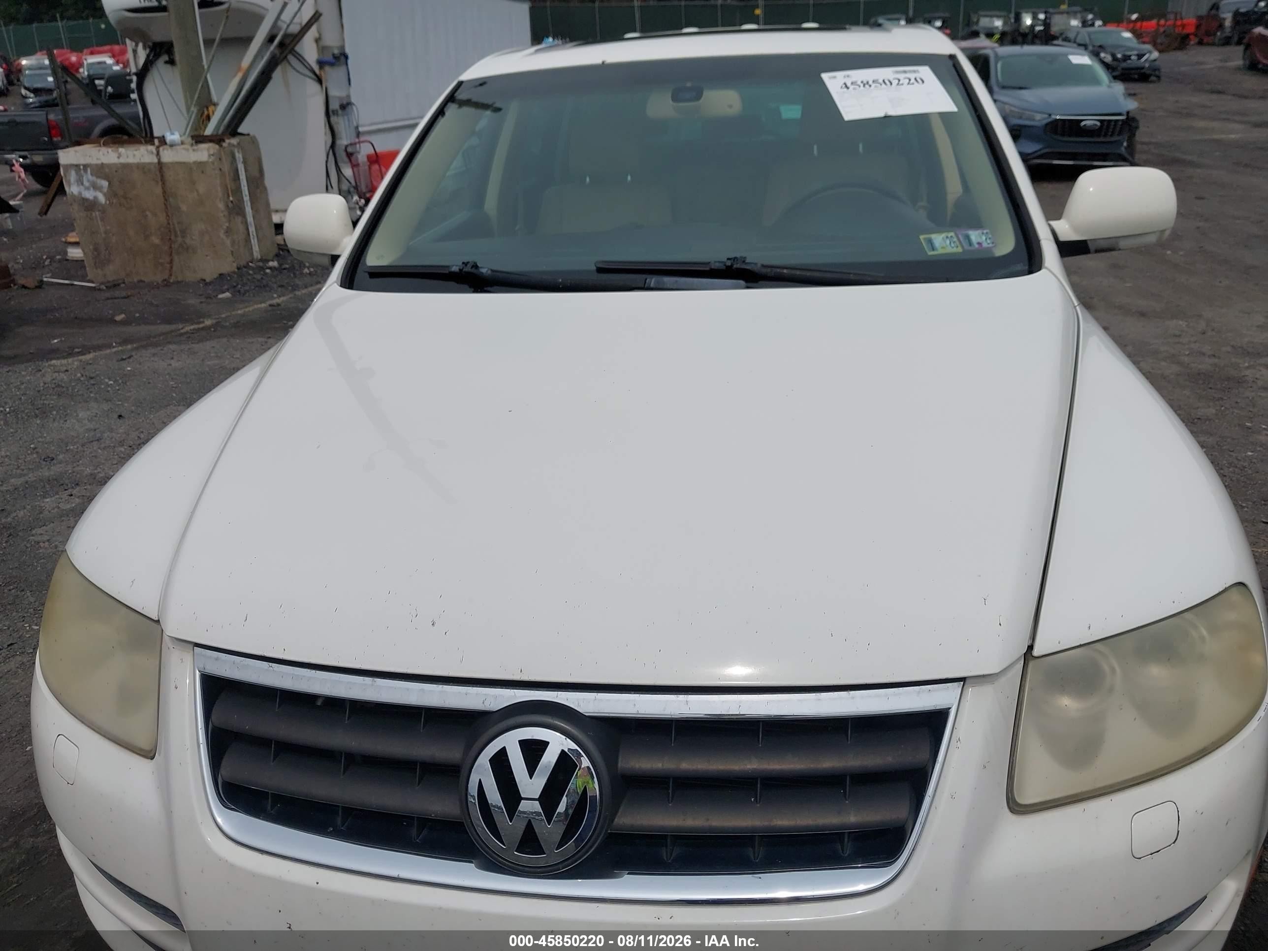2006 Volkswagen Touareg V6 White vin: WVGZG77L26D043277