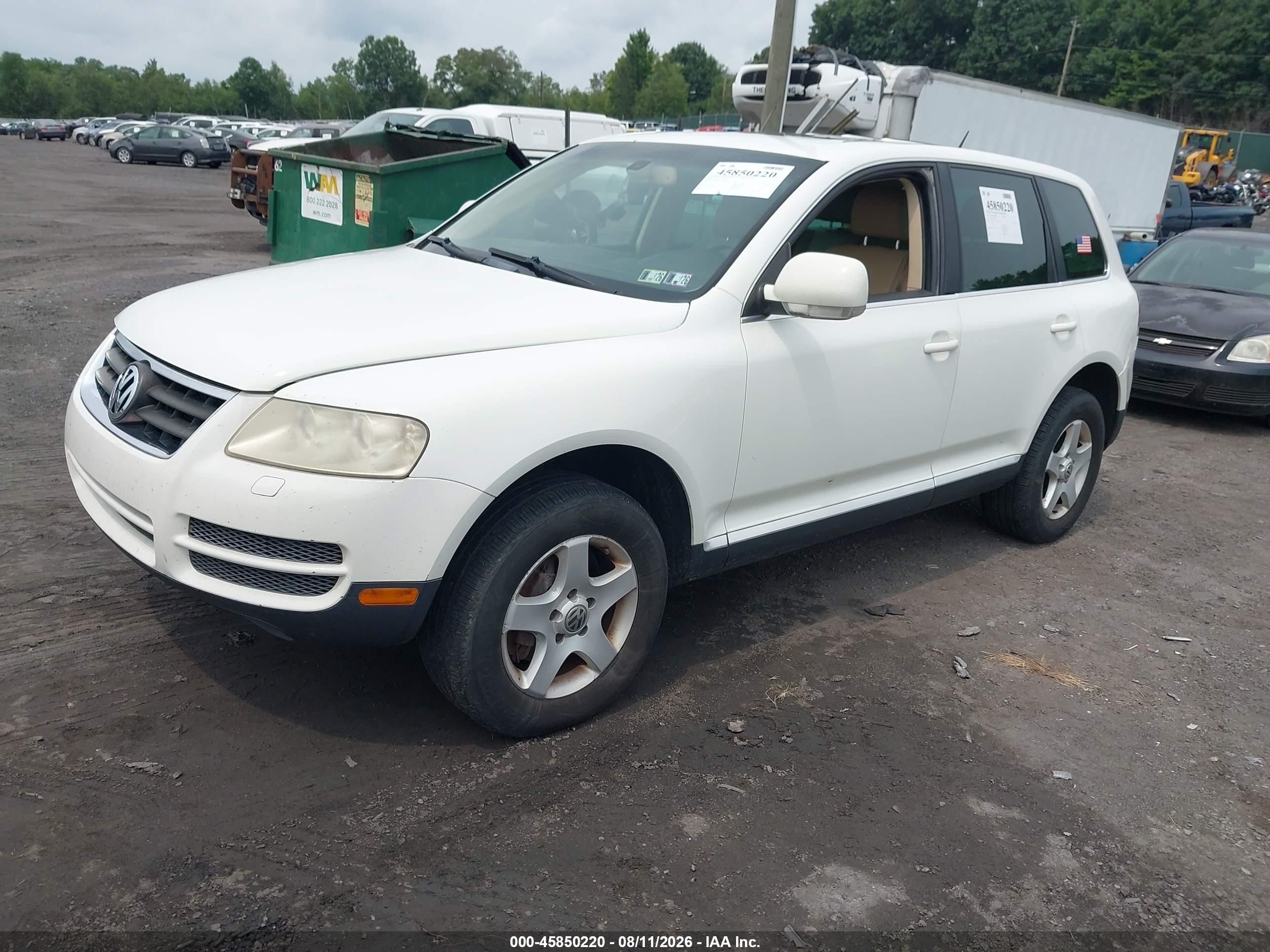2006 Volkswagen Touareg V6 White vin: WVGZG77L26D043277