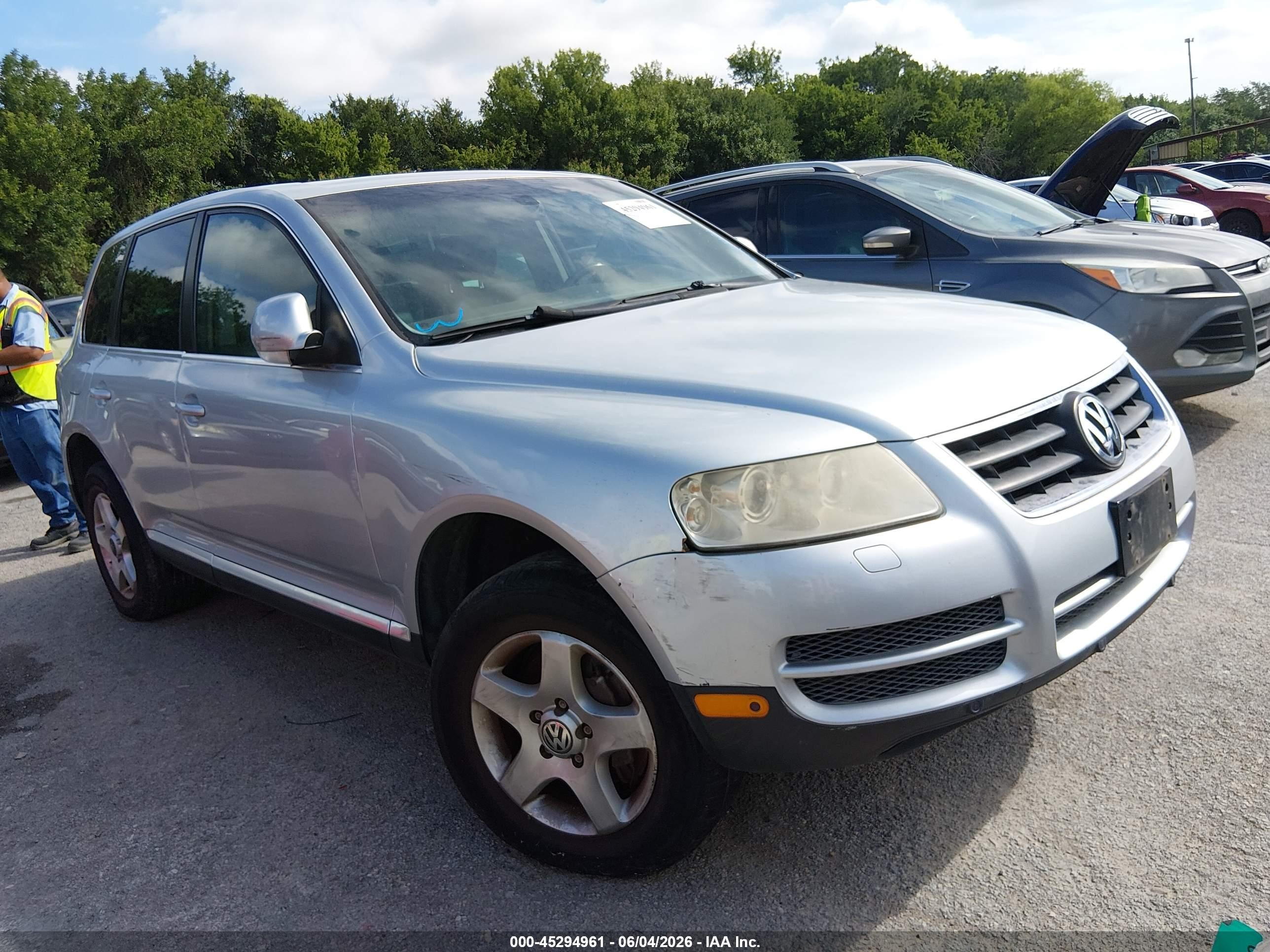 2006 Volkswagen Touareg V6 Gray vin: WVGZG77L36D007680