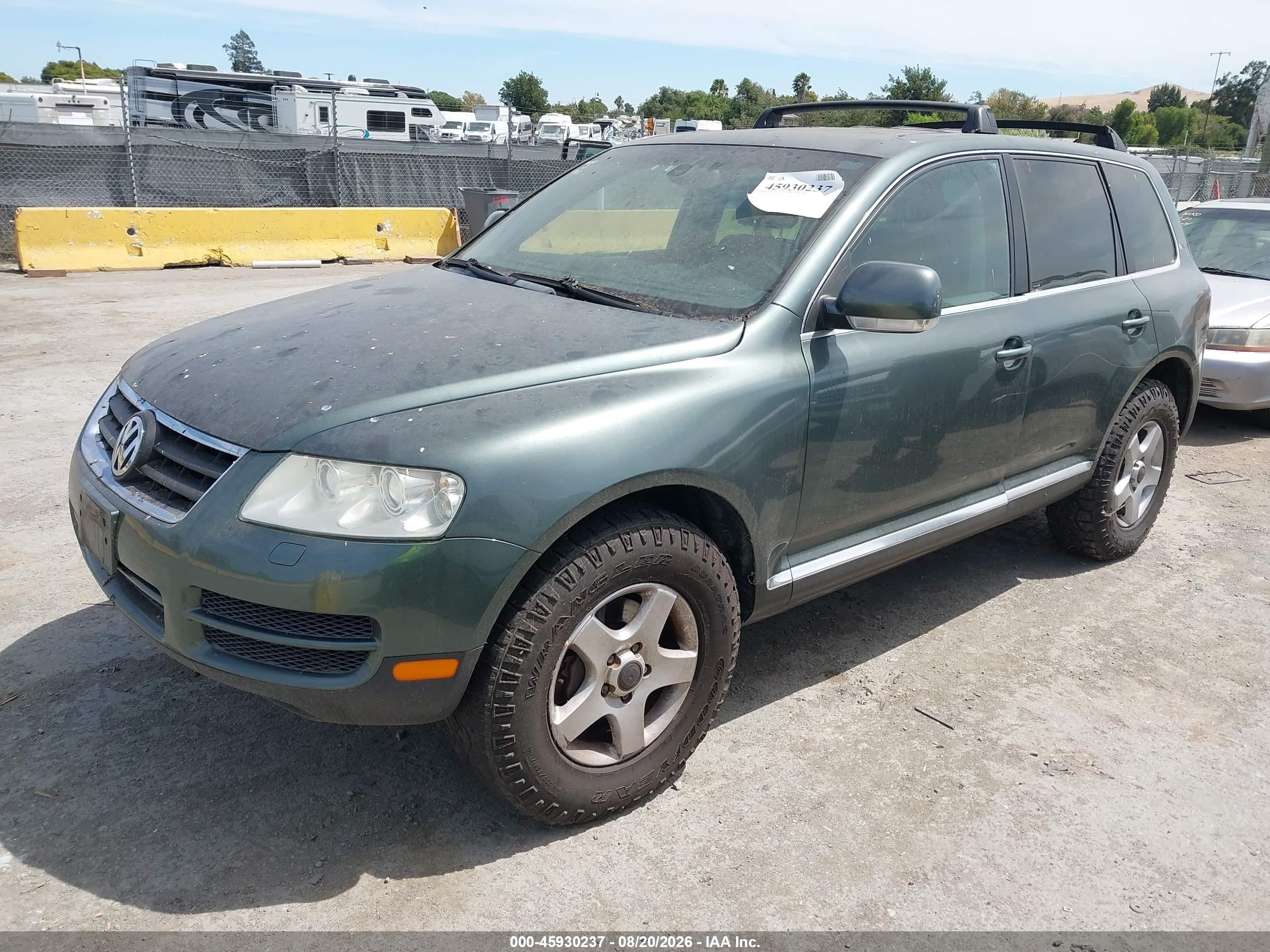 2005 Volkswagen Touareg 3.2 Green vin: WVGZG77L75D038932