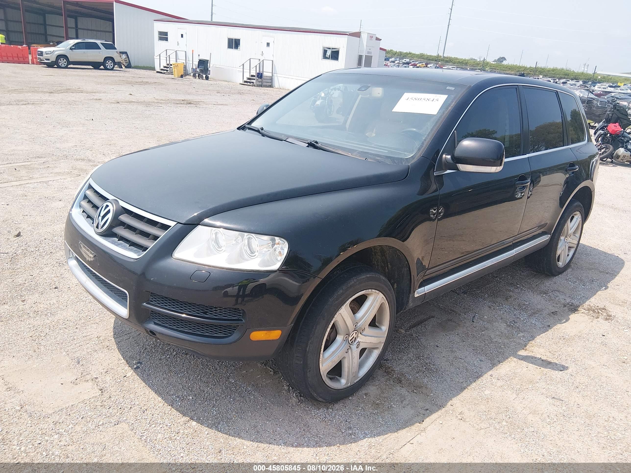 2005 Volkswagen Touareg V8 Black vin: WVGZM77L65D068125