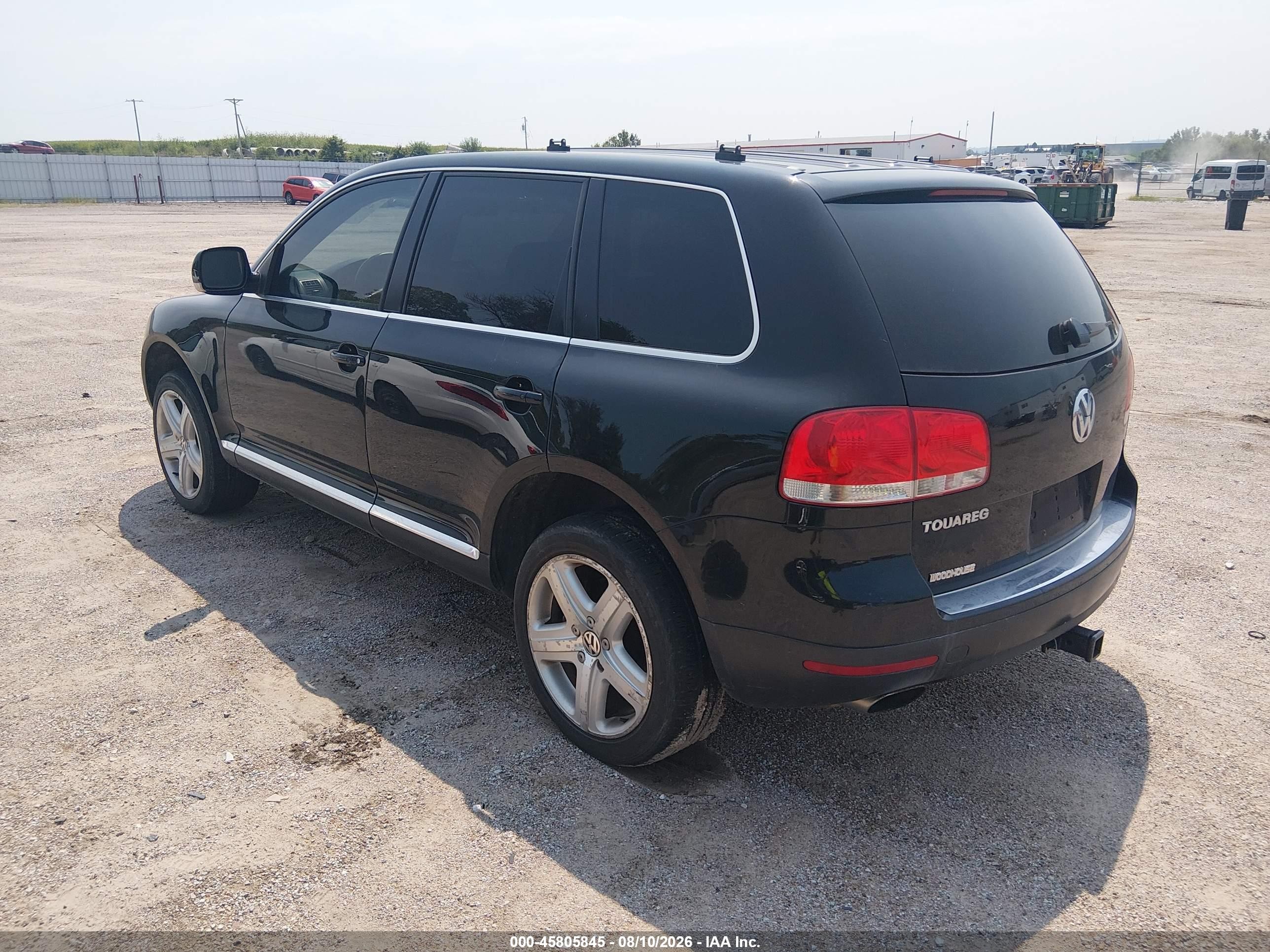 2005 Volkswagen Touareg V8 Black vin: WVGZM77L65D068125