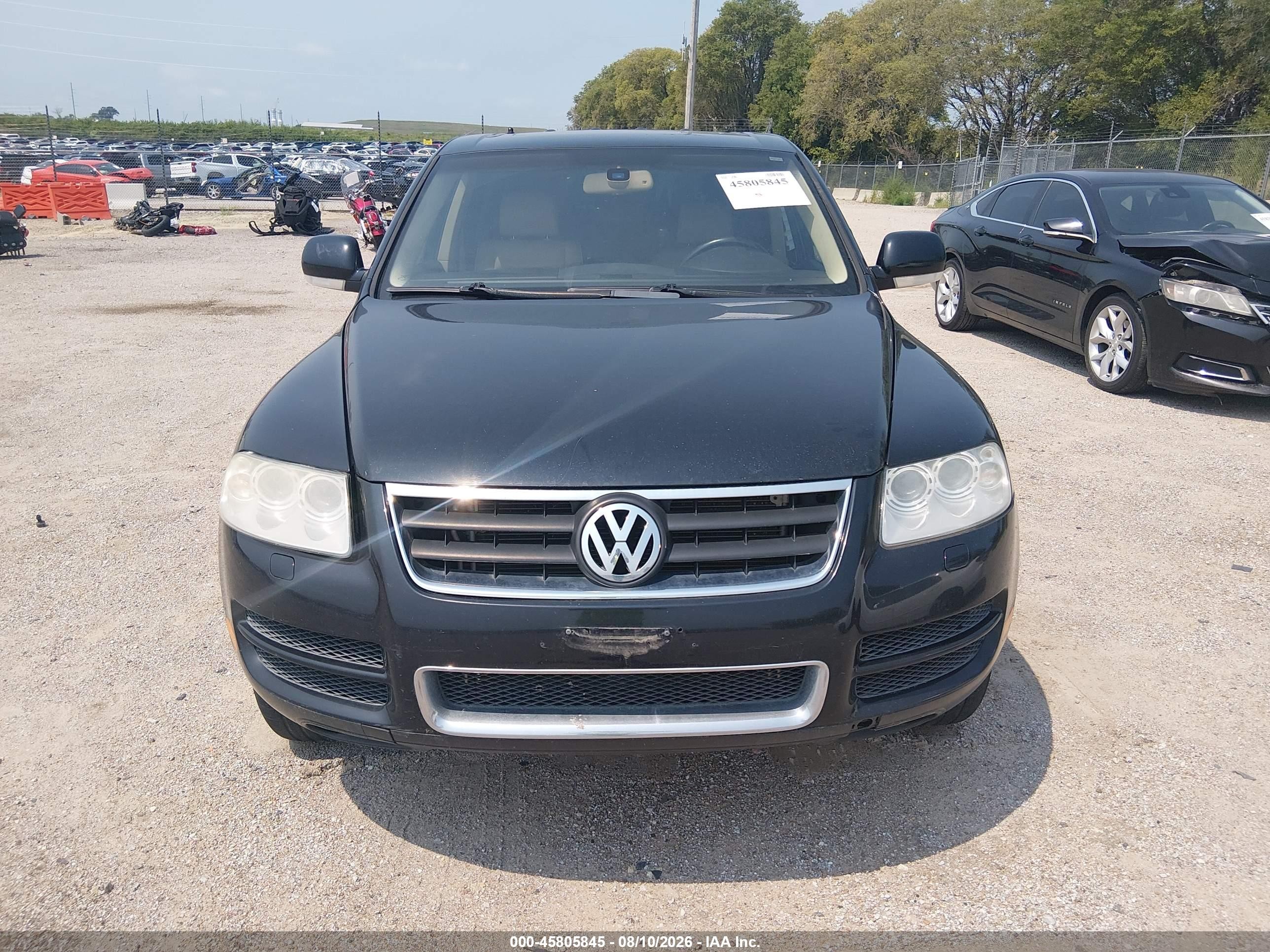 2005 Volkswagen Touareg V8 Black vin: WVGZM77L65D068125
