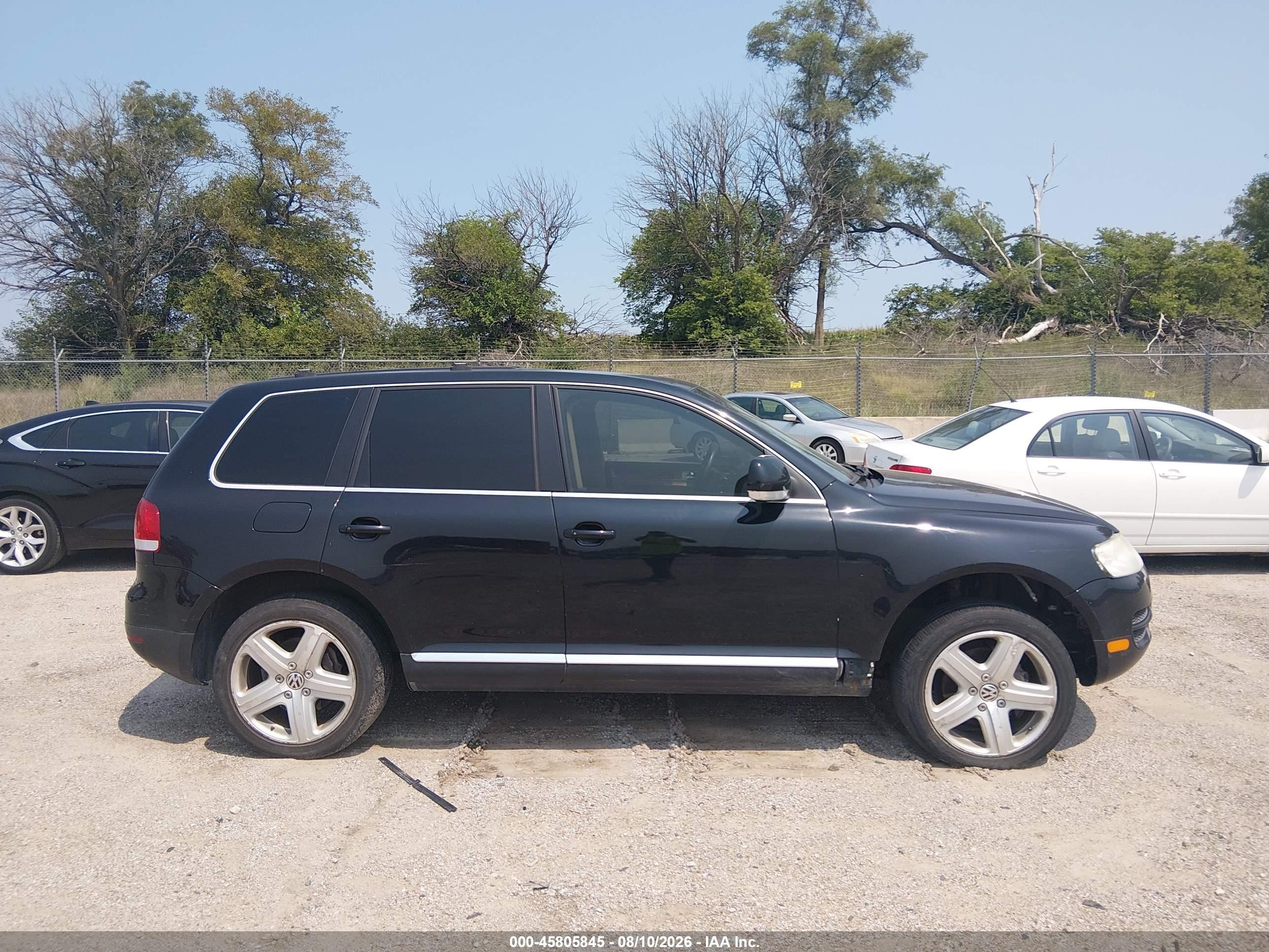 2005 Volkswagen Touareg V8 Black vin: WVGZM77L65D068125