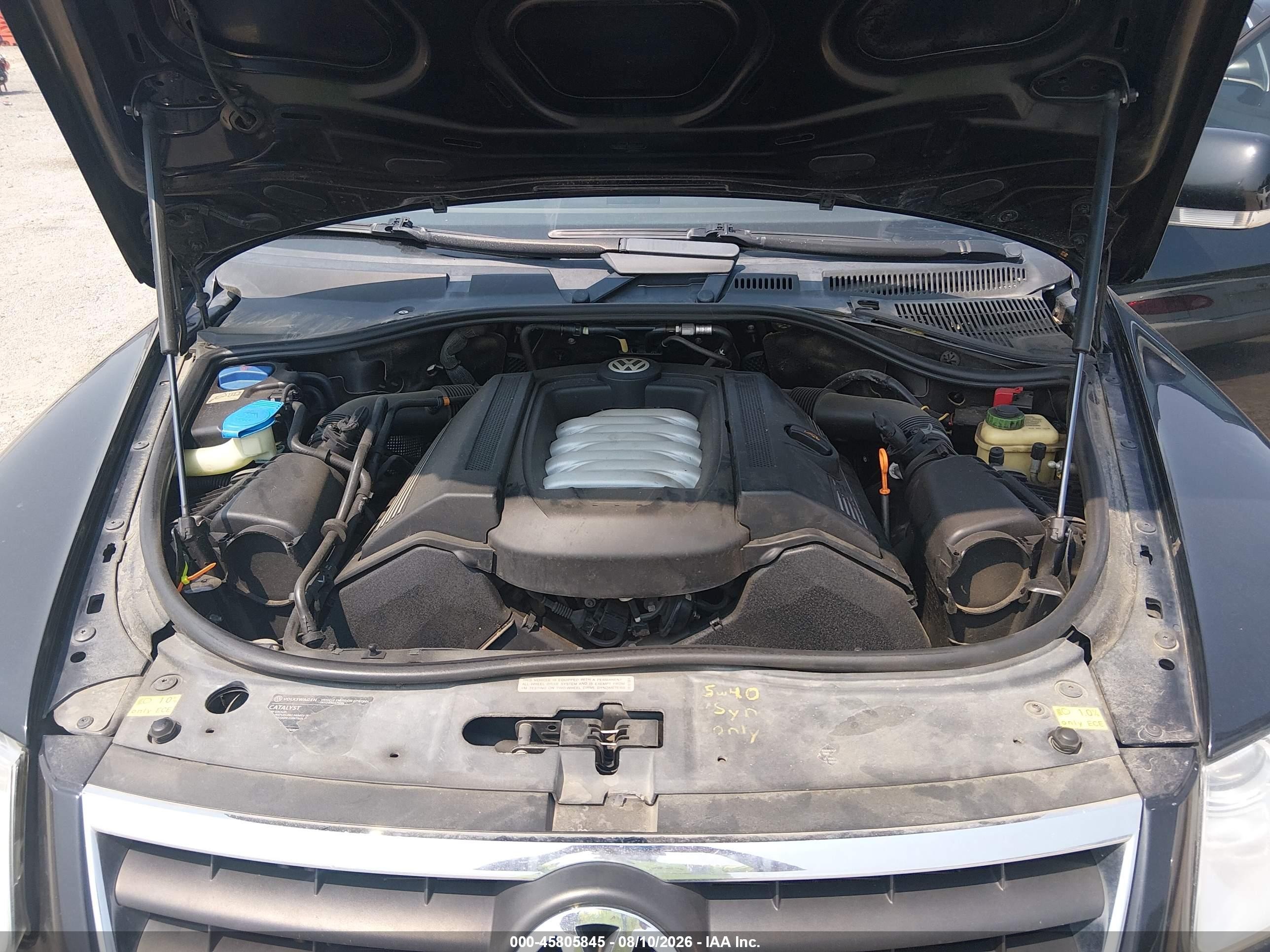 2005 Volkswagen Touareg V8 Black vin: WVGZM77L65D068125