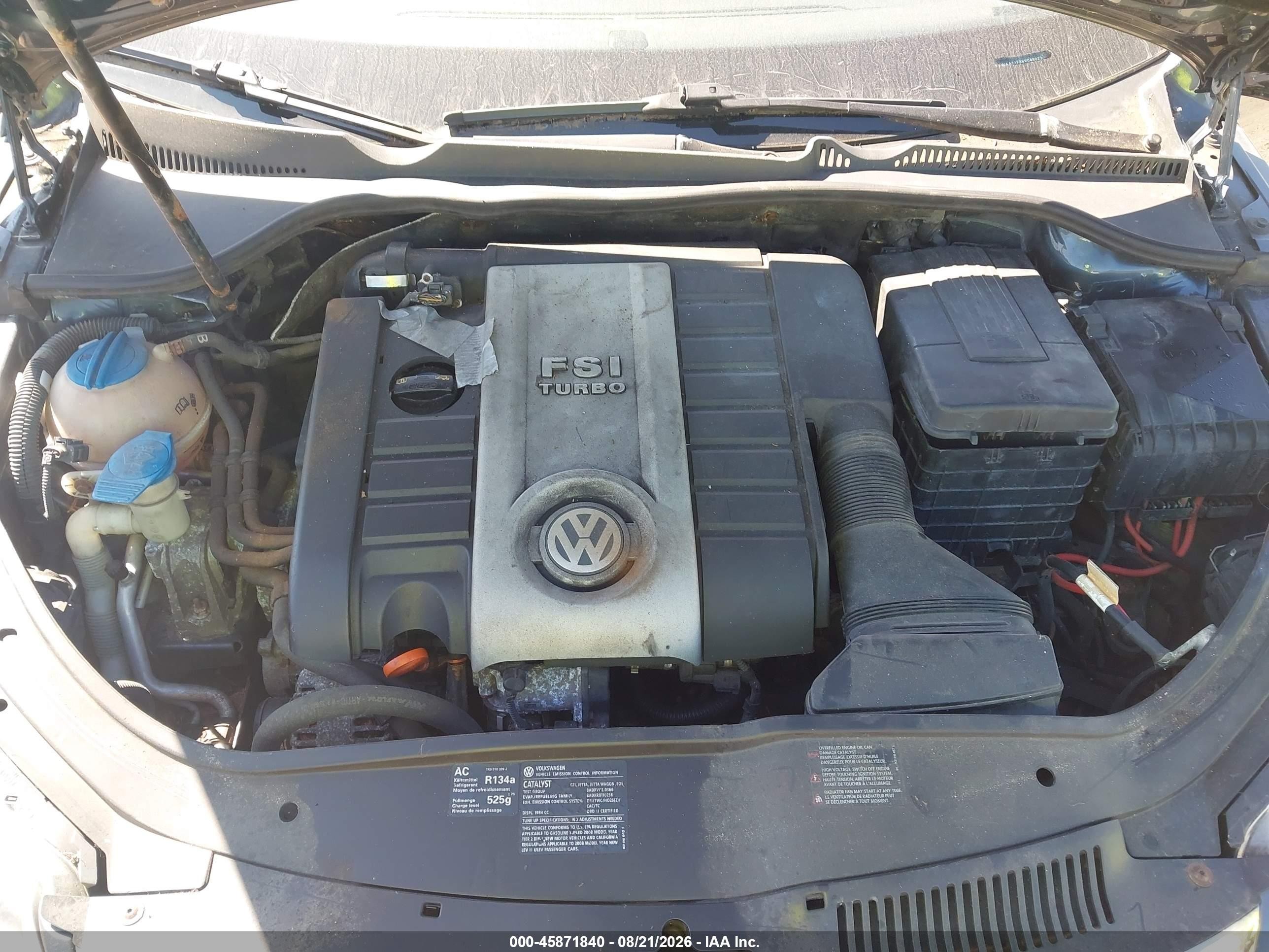 2008 Volkswagen Eos Turbo Blue vin: WVWAA71F38V048023