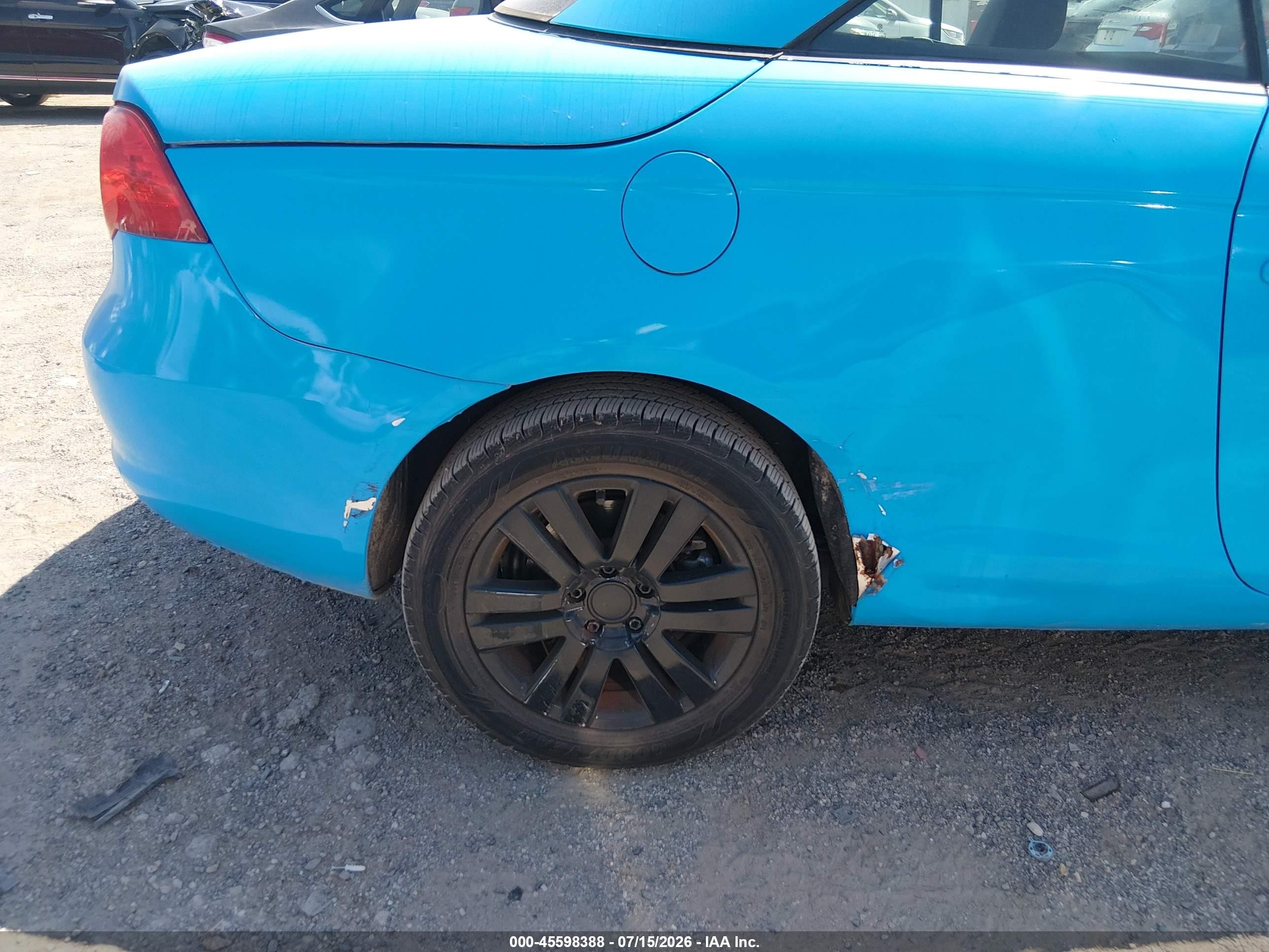 2009 Volkswagen Eos Komfort Blue vin: WVWAA71F39V015296