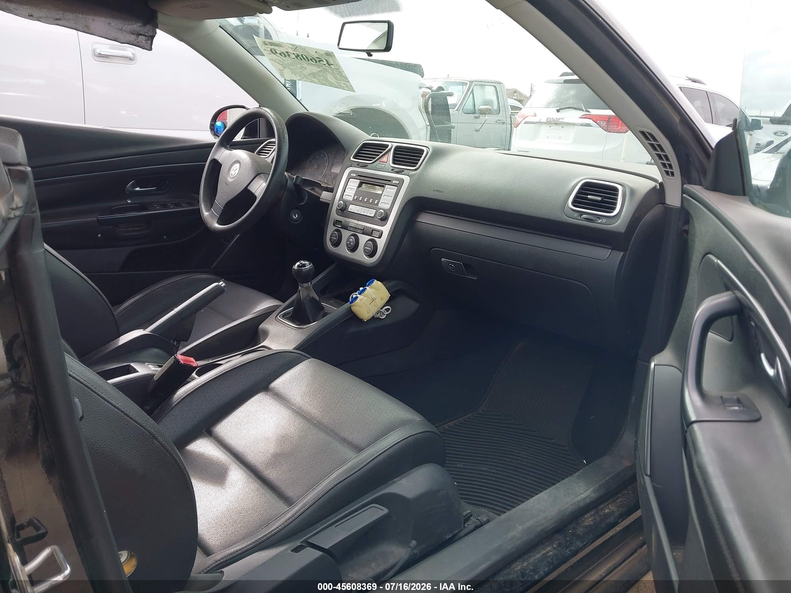 2007 Volkswagen Eos   Black vin: WVWAA71F57V047759