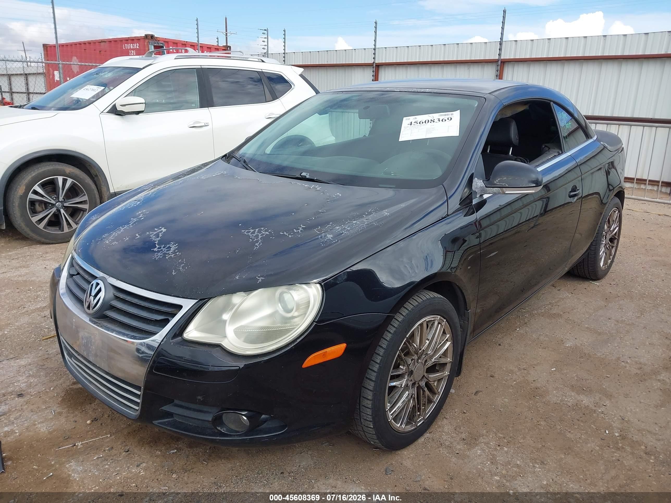 2007 Volkswagen Eos   Black vin: WVWAA71F57V047759