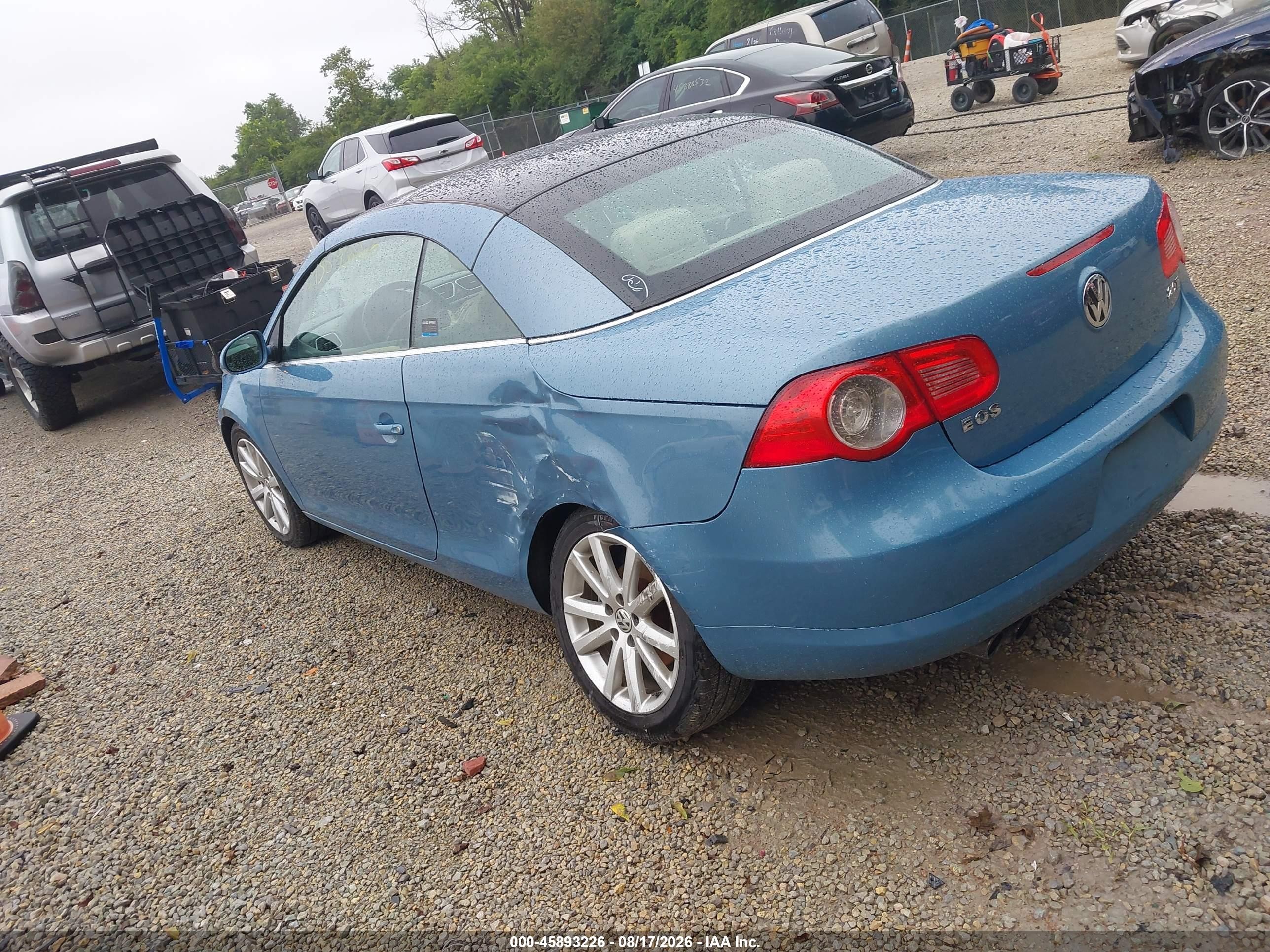 2008 Volkswagen Eos Komfort/turbo Синий vin: WVWAA71F68V025996