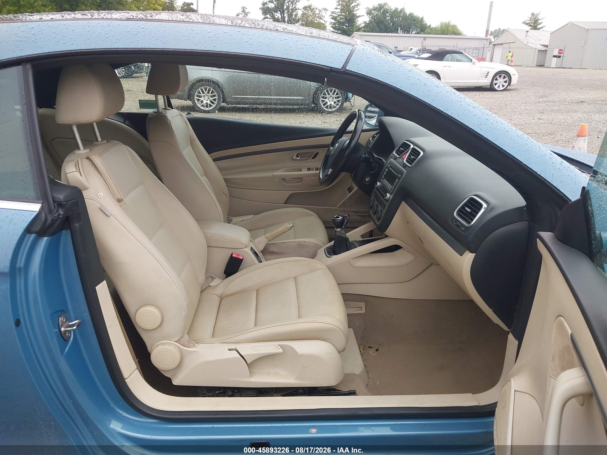 2008 Volkswagen Eos Komfort/turbo Синий vin: WVWAA71F68V025996