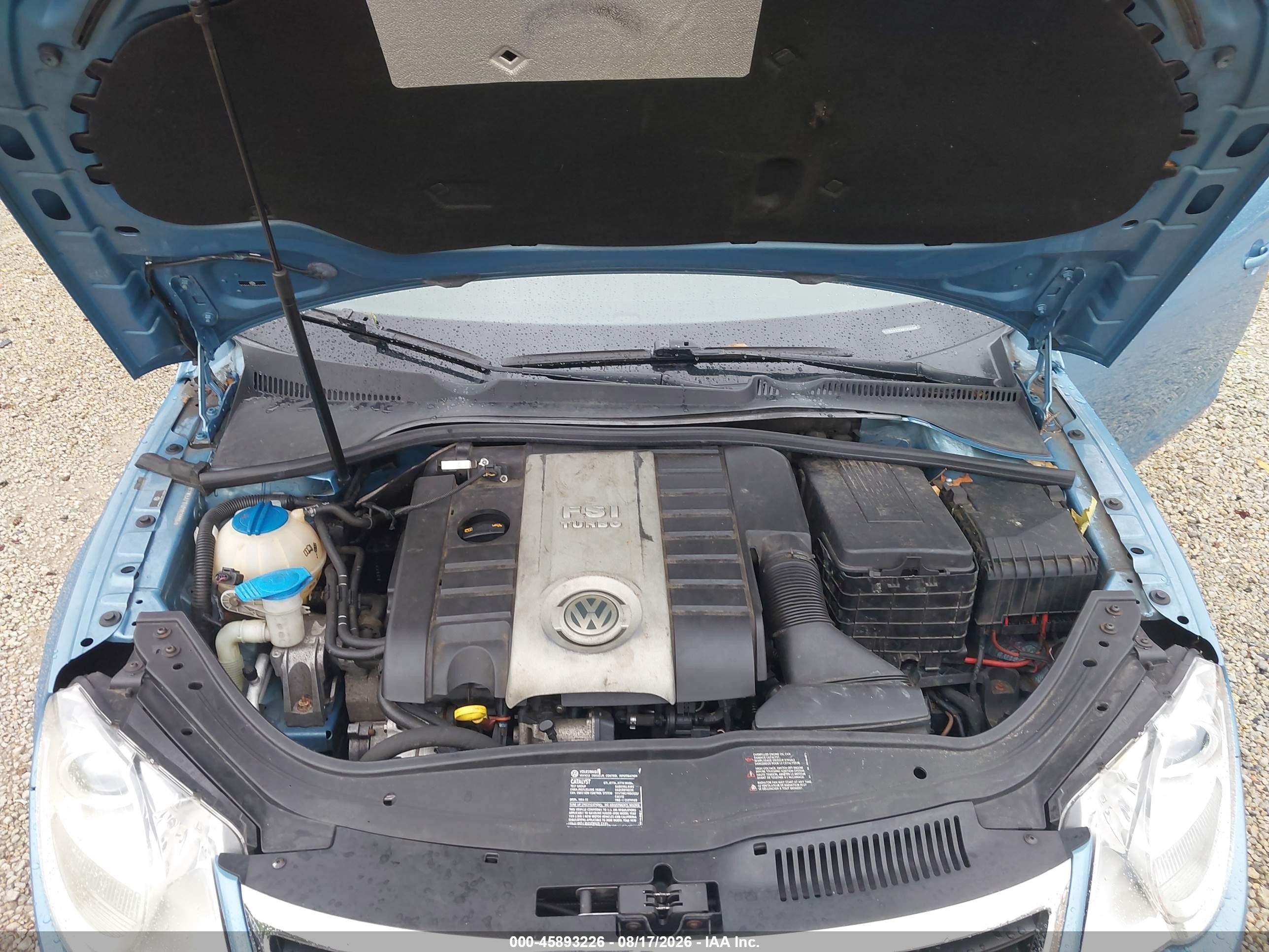 2008 Volkswagen Eos Komfort/turbo Синий vin: WVWAA71F68V025996