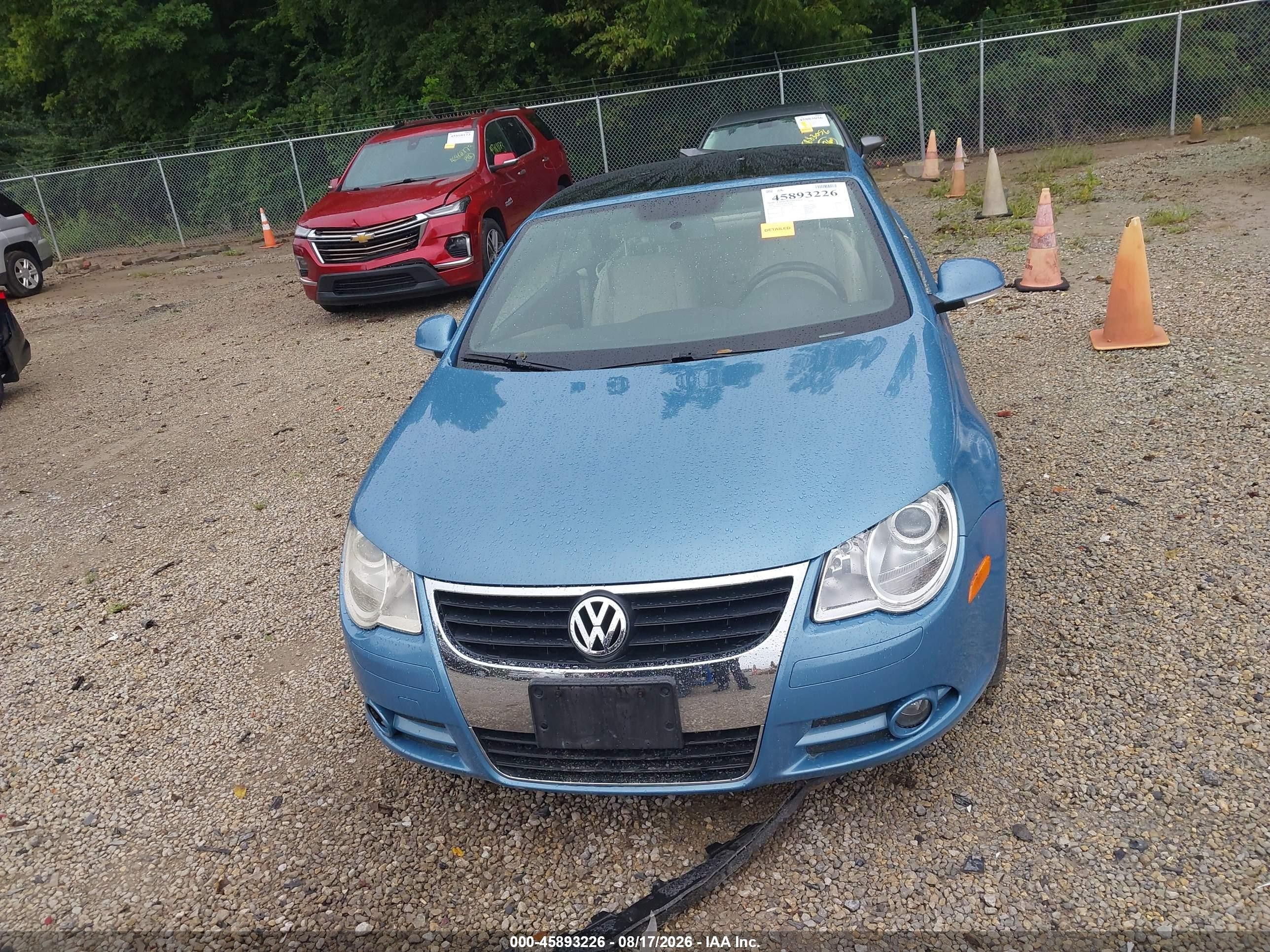 2008 Volkswagen Eos Komfort/turbo Синий vin: WVWAA71F68V025996