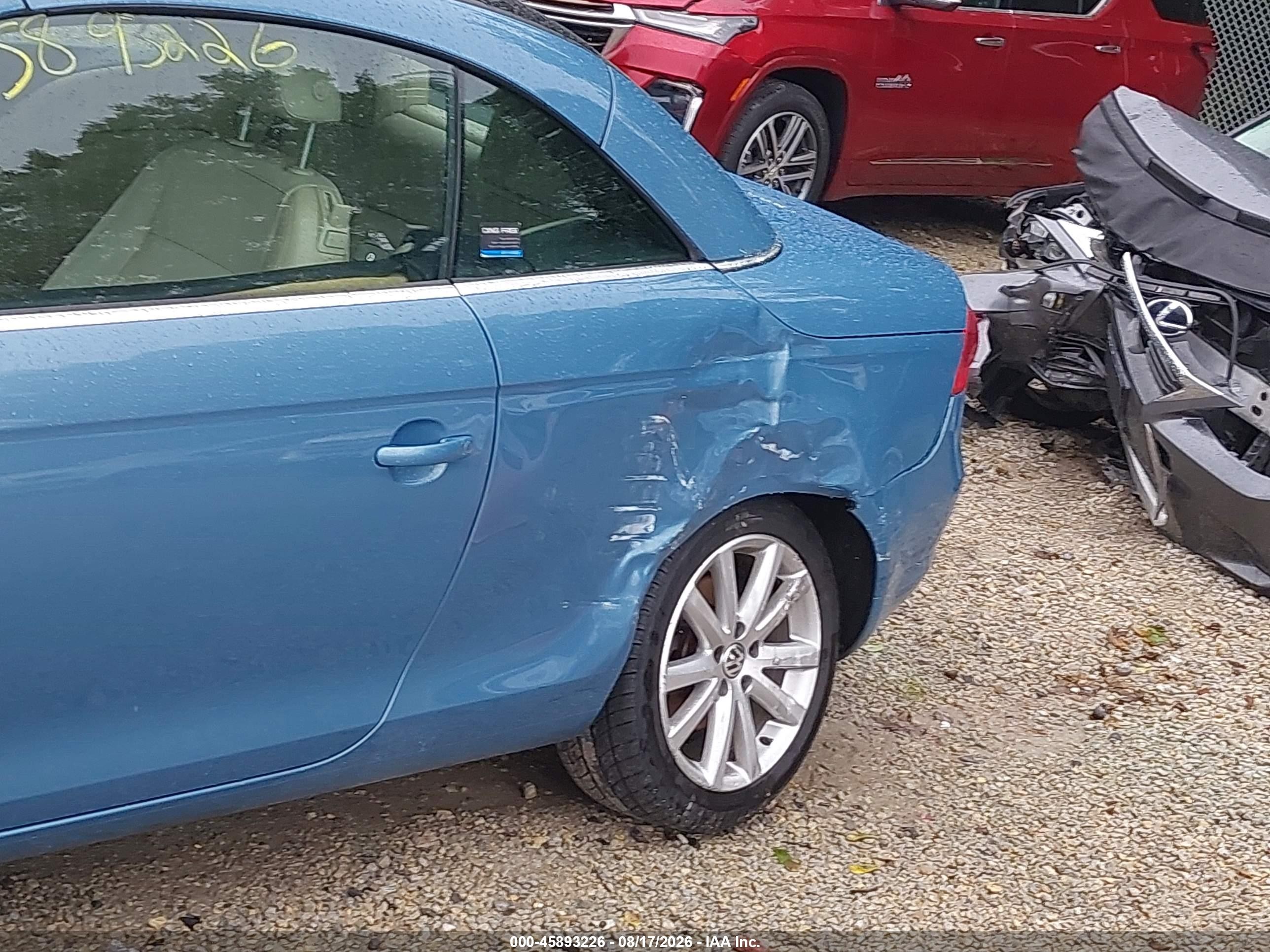 2008 Volkswagen Eos Komfort/turbo Синий vin: WVWAA71F68V025996