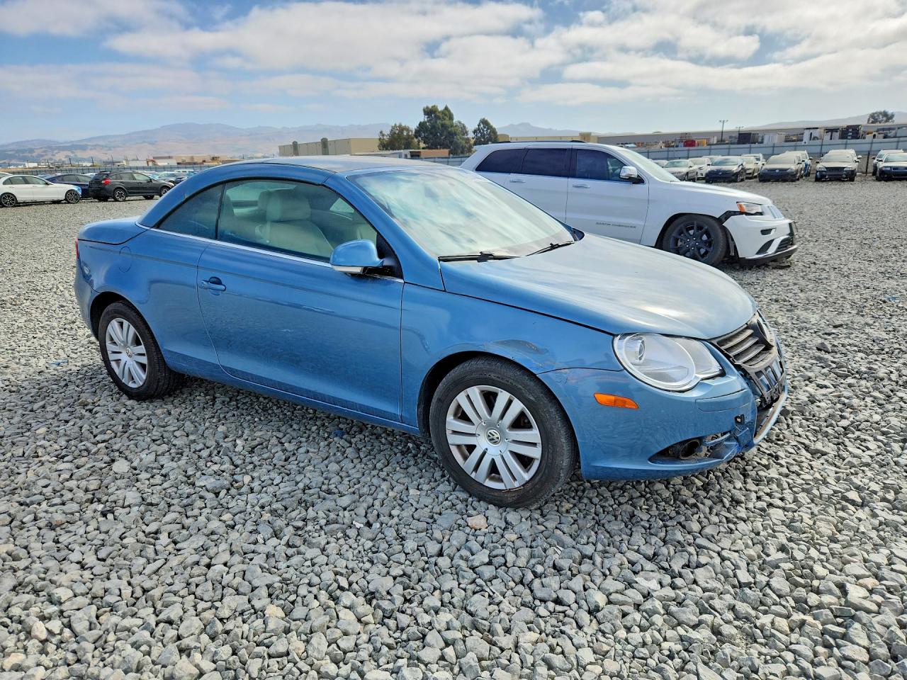2008 Volkswagen Eos Turbo Blue vin: WVWAA71F78V049157
