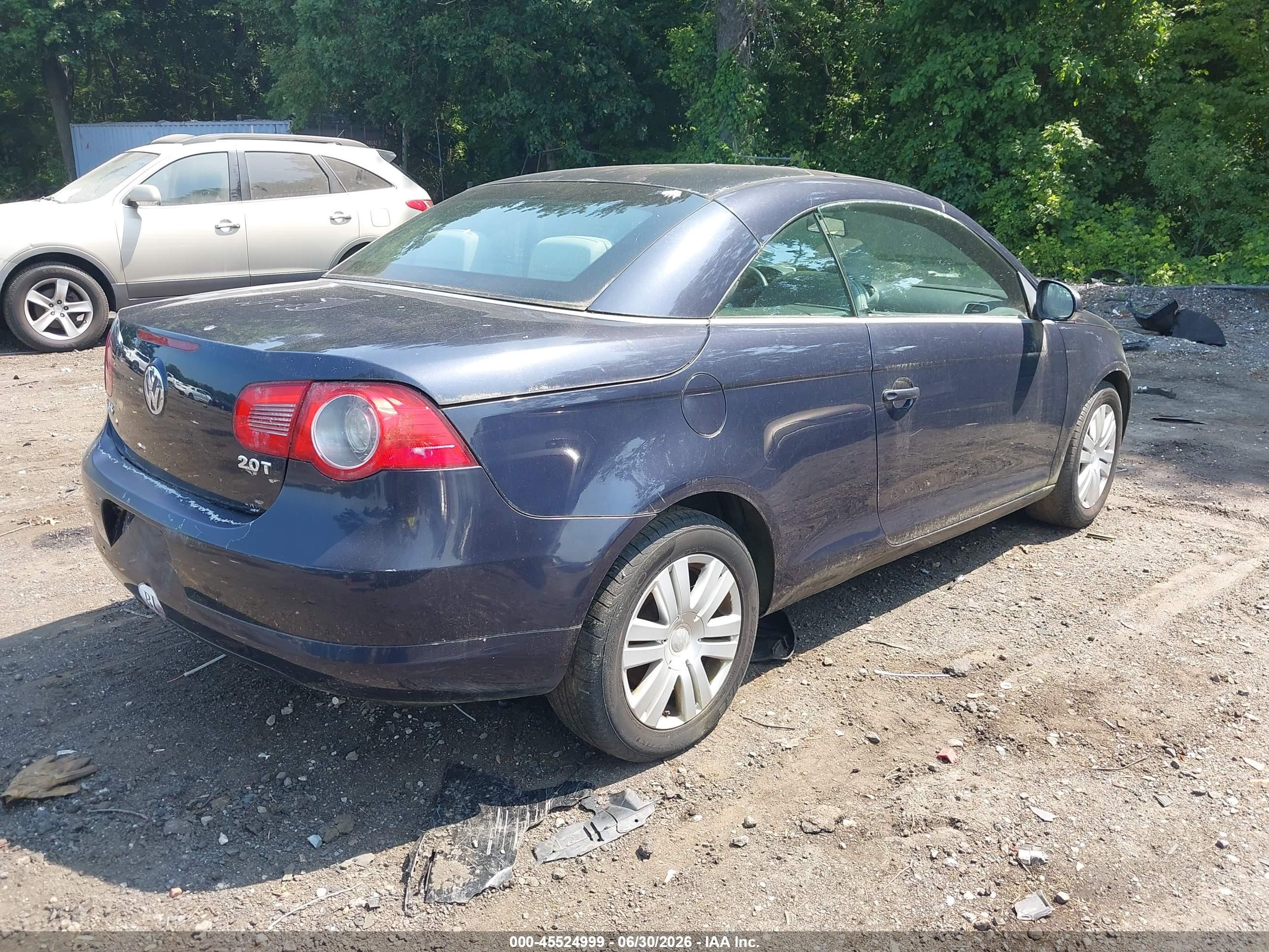 2008 Volkswagen Eos Komfort/turbo Blue vin: WVWAA71F98V052061