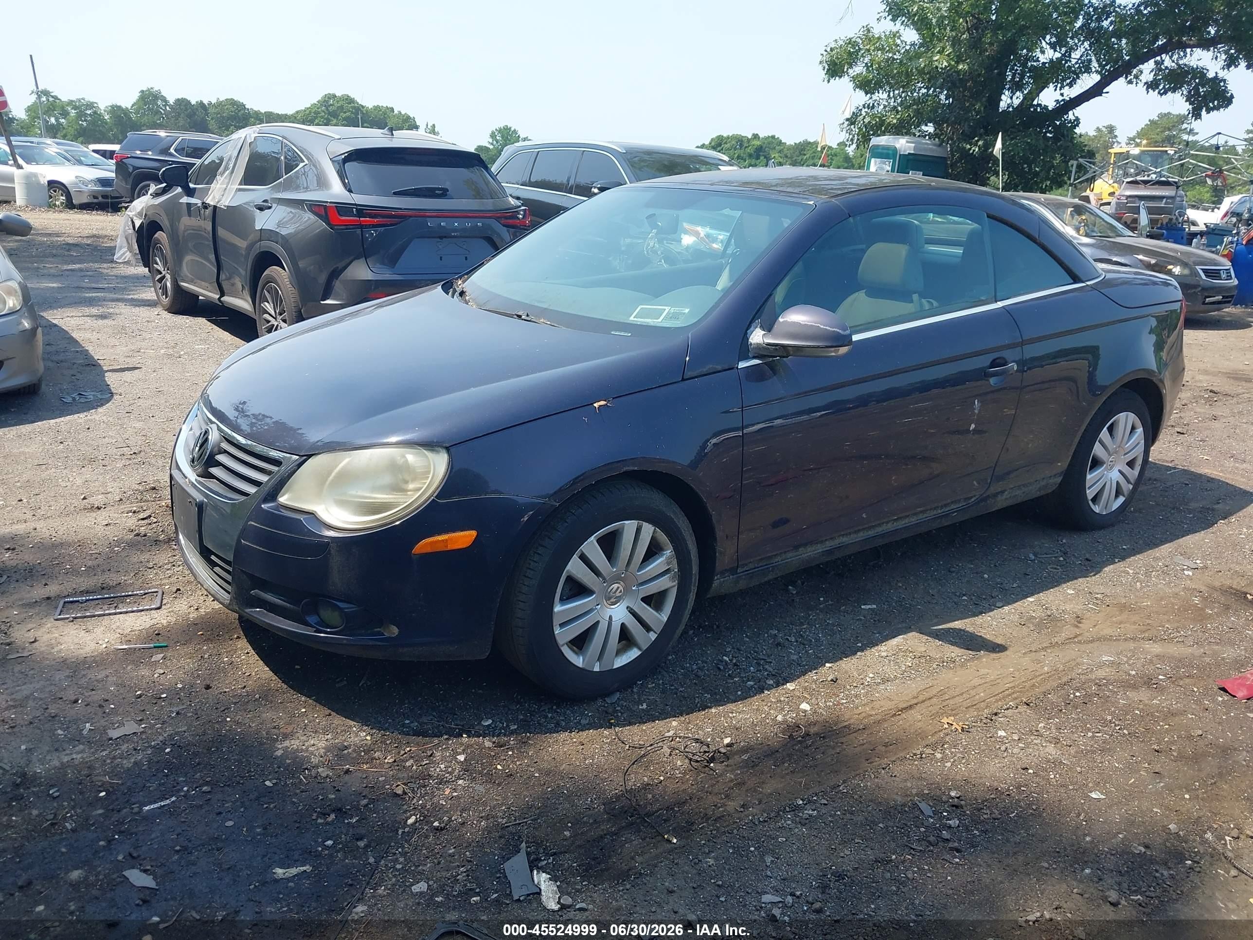 2008 Volkswagen Eos Komfort/turbo Blue vin: WVWAA71F98V052061