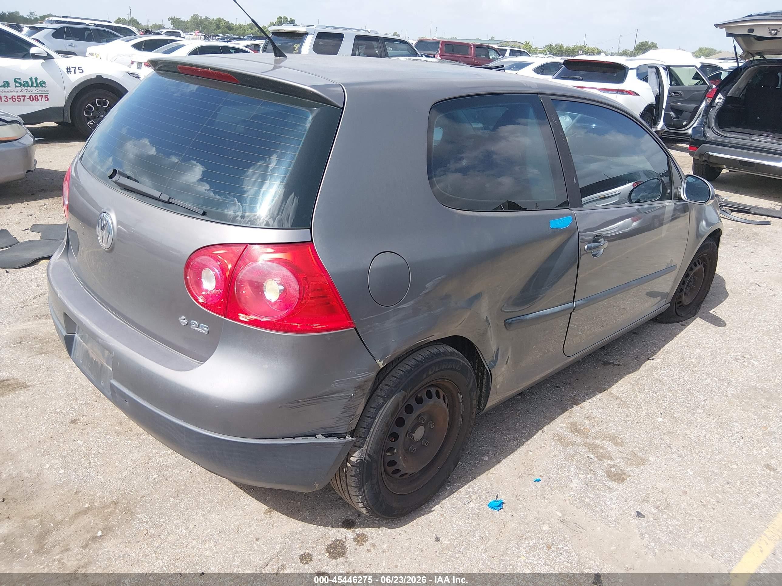 2008 Volkswagen Rabbit S Gray vin: WVWAA71K38W199919