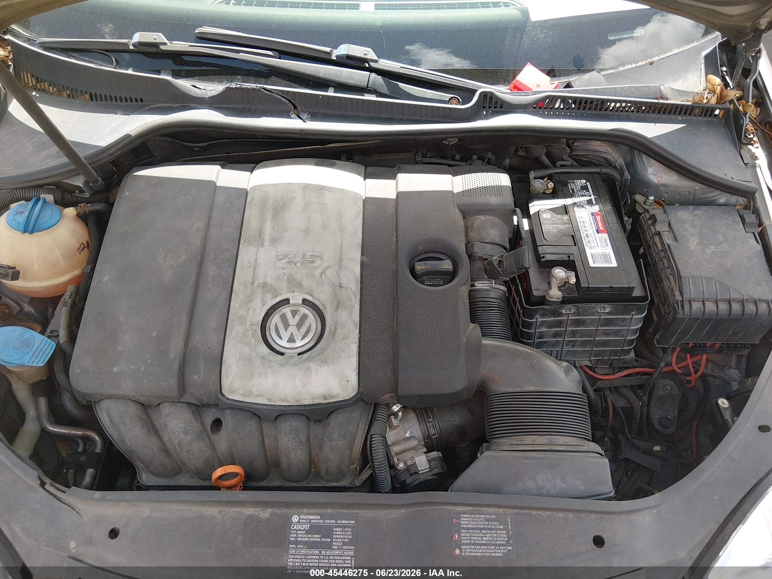 2008 Volkswagen Rabbit S Gray vin: WVWAA71K38W199919