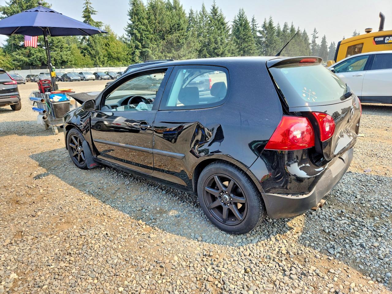2009 Volkswagen Rabbit Black vin: WVWAB71K89W102227