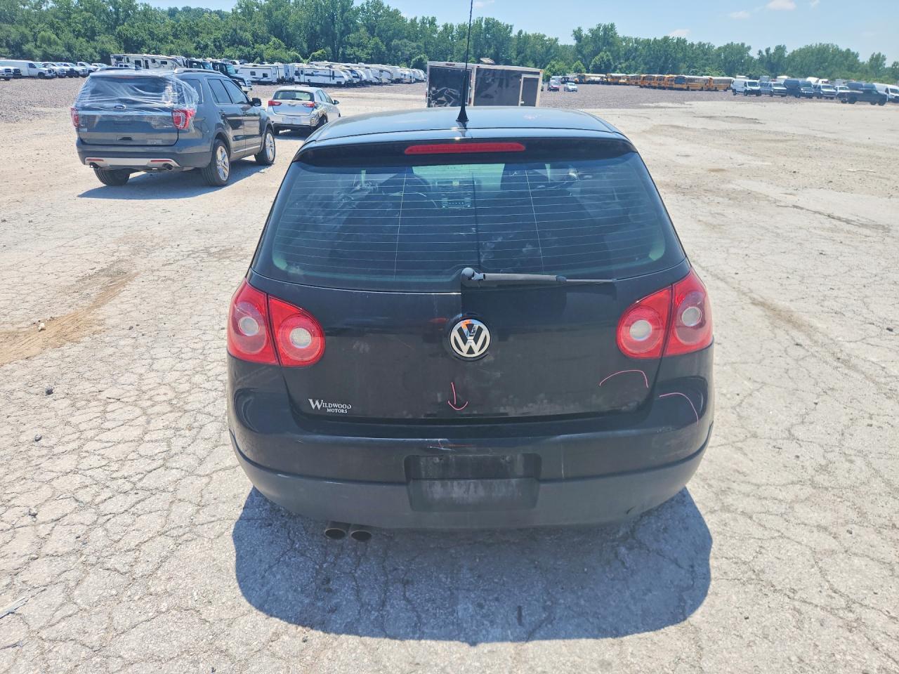 2009 Volkswagen Rabbit Black vin: WVWAB71KX9W135682