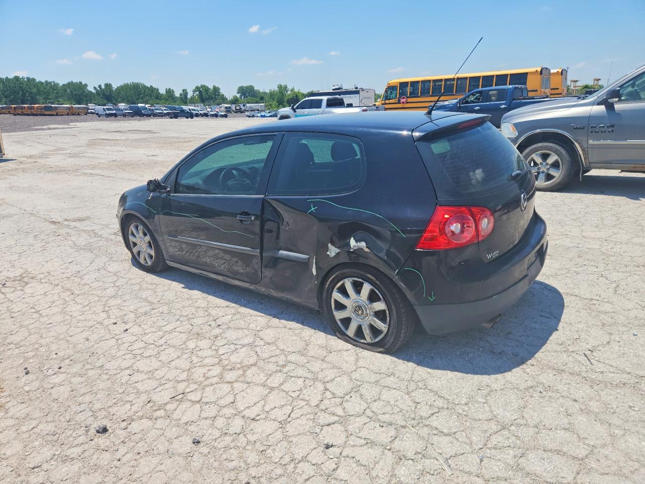2009 Volkswagen Rabbit Black vin: WVWAB71KX9W135682