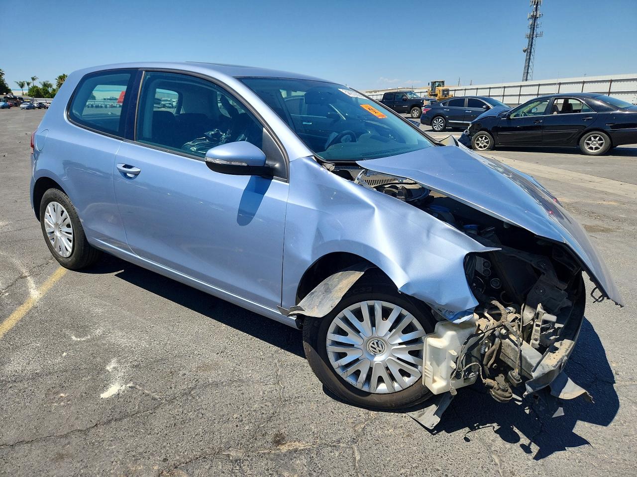 2010 Volkswagen Golf Синий vin: WVWAB7AJ0AW319945