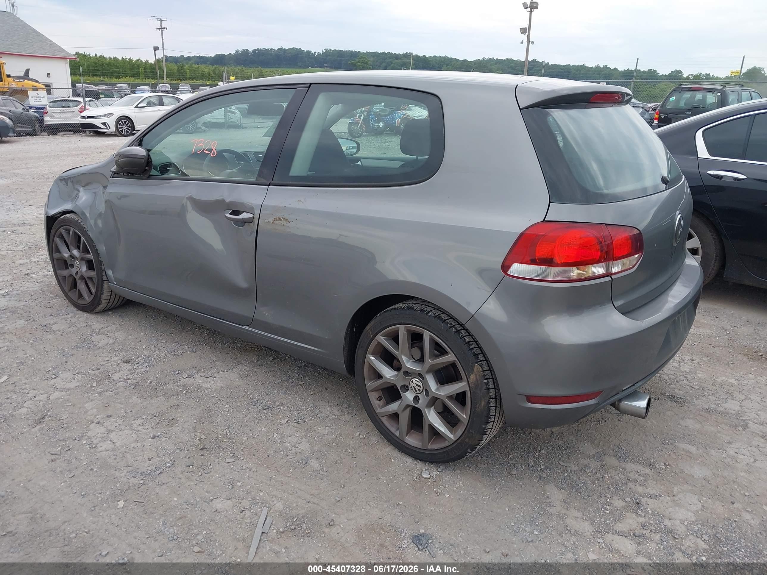 2012 Volkswagen Golf 2.5l 2-door Gray vin: WVWAB7AJ1CW013307