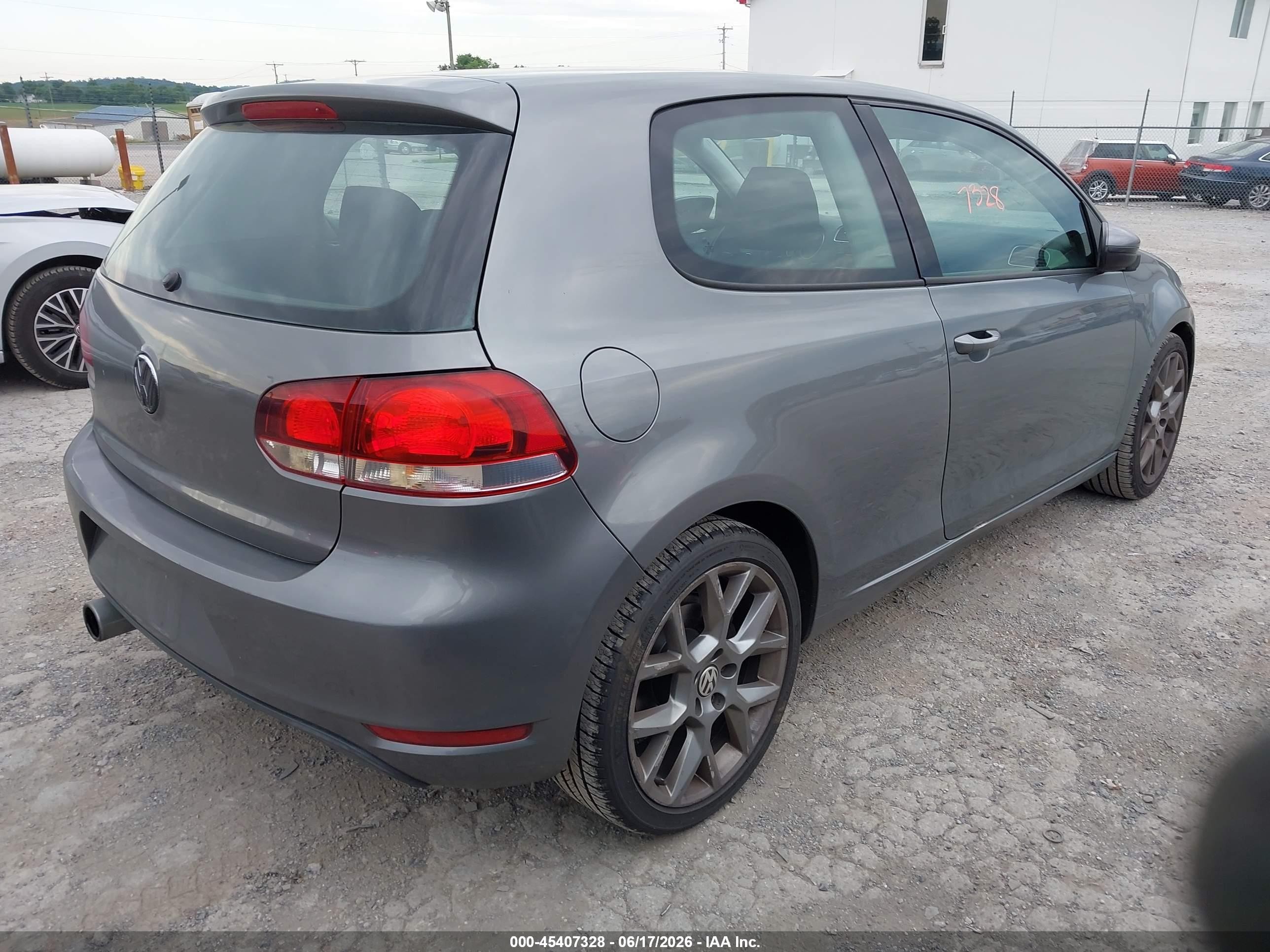 2012 Volkswagen Golf 2.5l 2-door Gray vin: WVWAB7AJ1CW013307