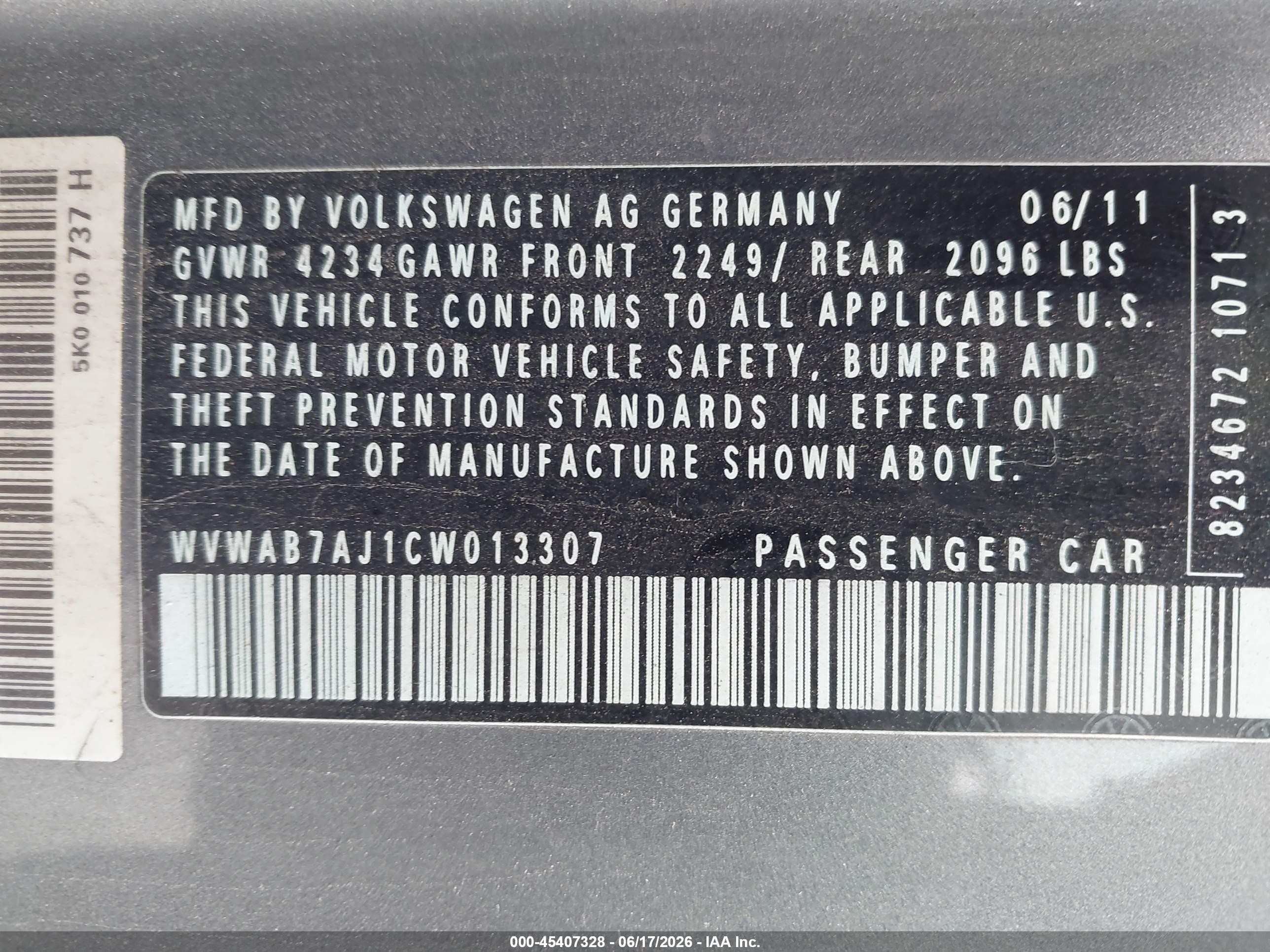 2012 Volkswagen Golf 2.5l 2-door Gray vin: WVWAB7AJ1CW013307