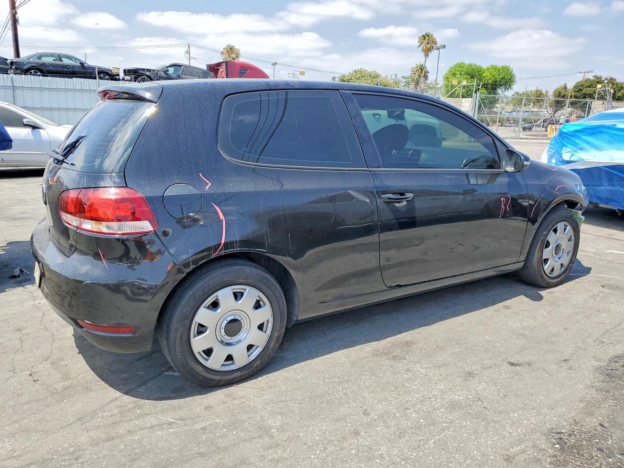 2012 Volkswagen Golf Black vin: WVWAB7AJ1CW191301