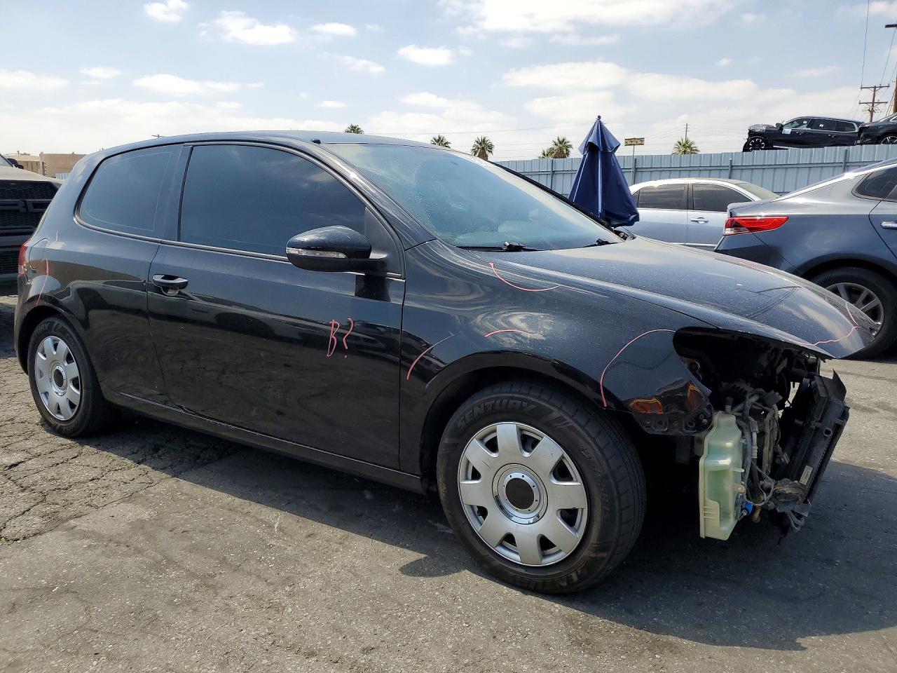 2012 Volkswagen Golf Black vin: WVWAB7AJ1CW191301