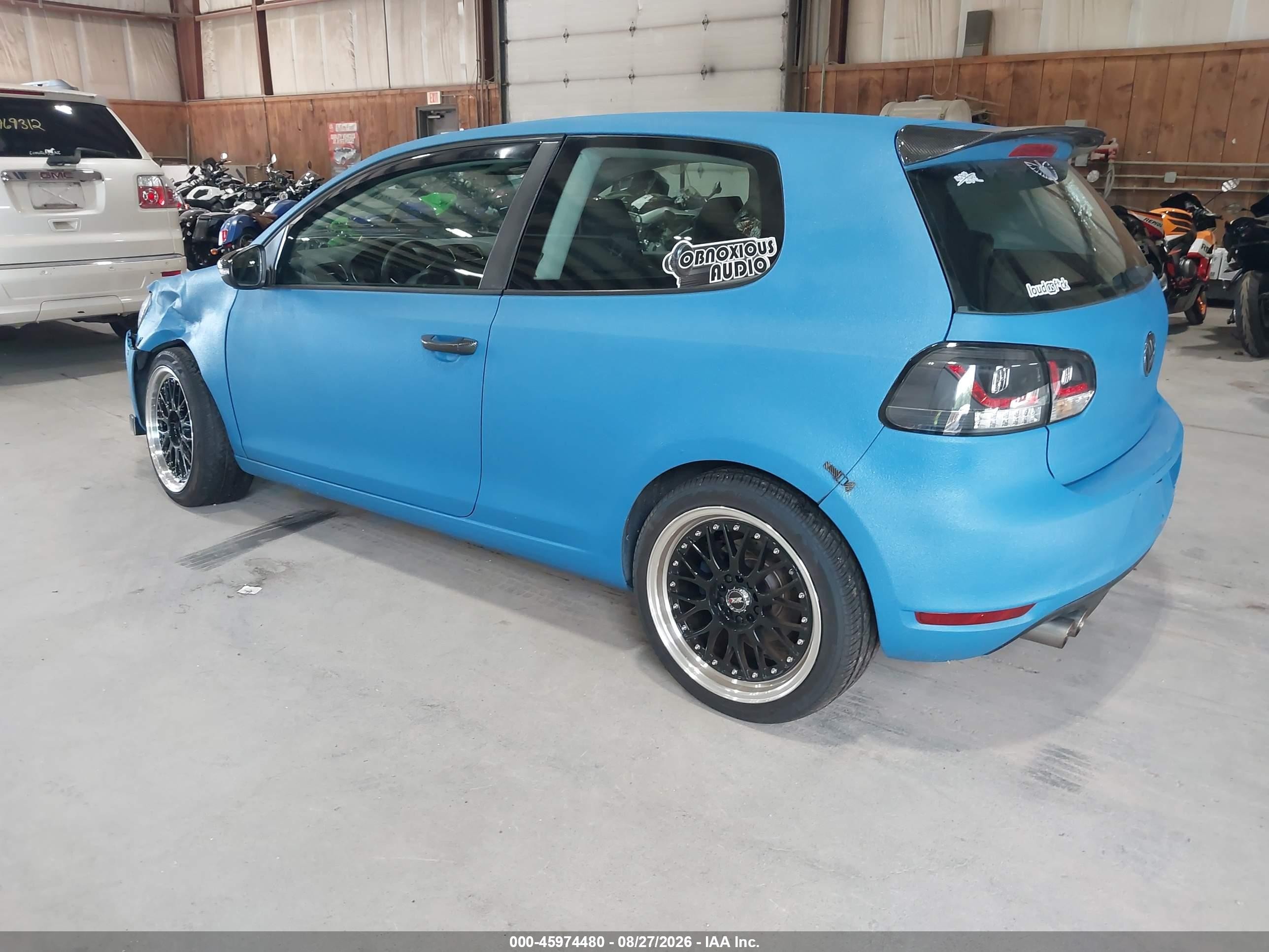2012 Volkswagen Golf Blue vin: WVWAB7AJ2CW126019