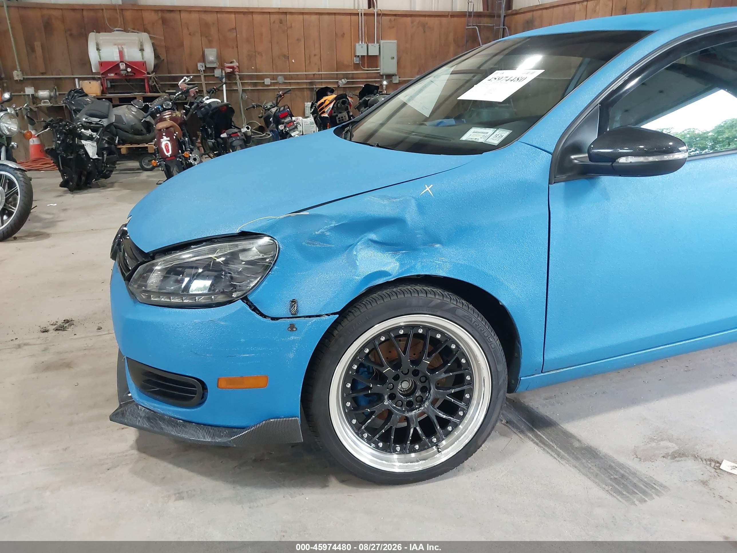 2012 Volkswagen Golf Blue vin: WVWAB7AJ2CW126019