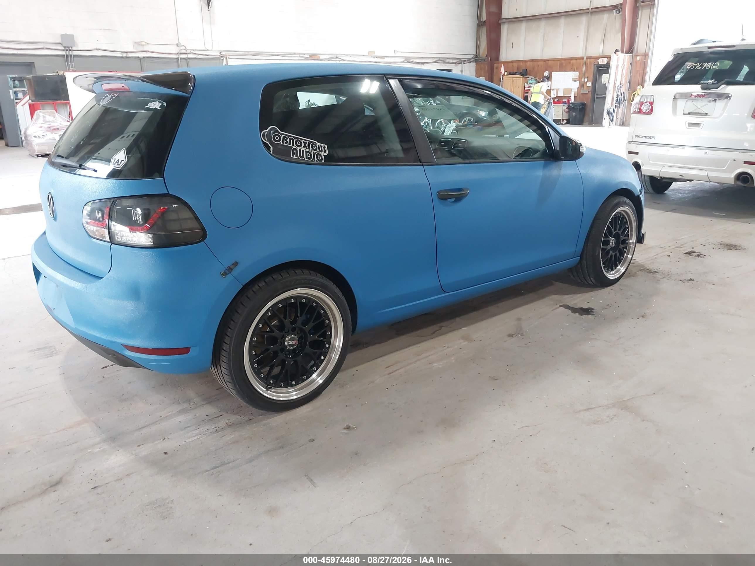 2012 Volkswagen Golf Blue vin: WVWAB7AJ2CW126019